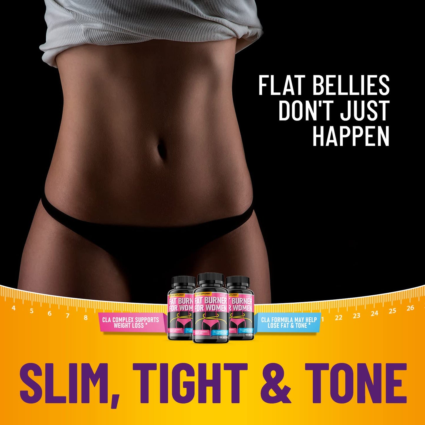 Belly Fat Burner for Women - Weight Loss Pills for Women Stomach Fat | CLA Softgels | Appetite Suppressant & Metabolism Booster | Bloating Relief & Natural Support - Keto Diet Pills 120 Softgels