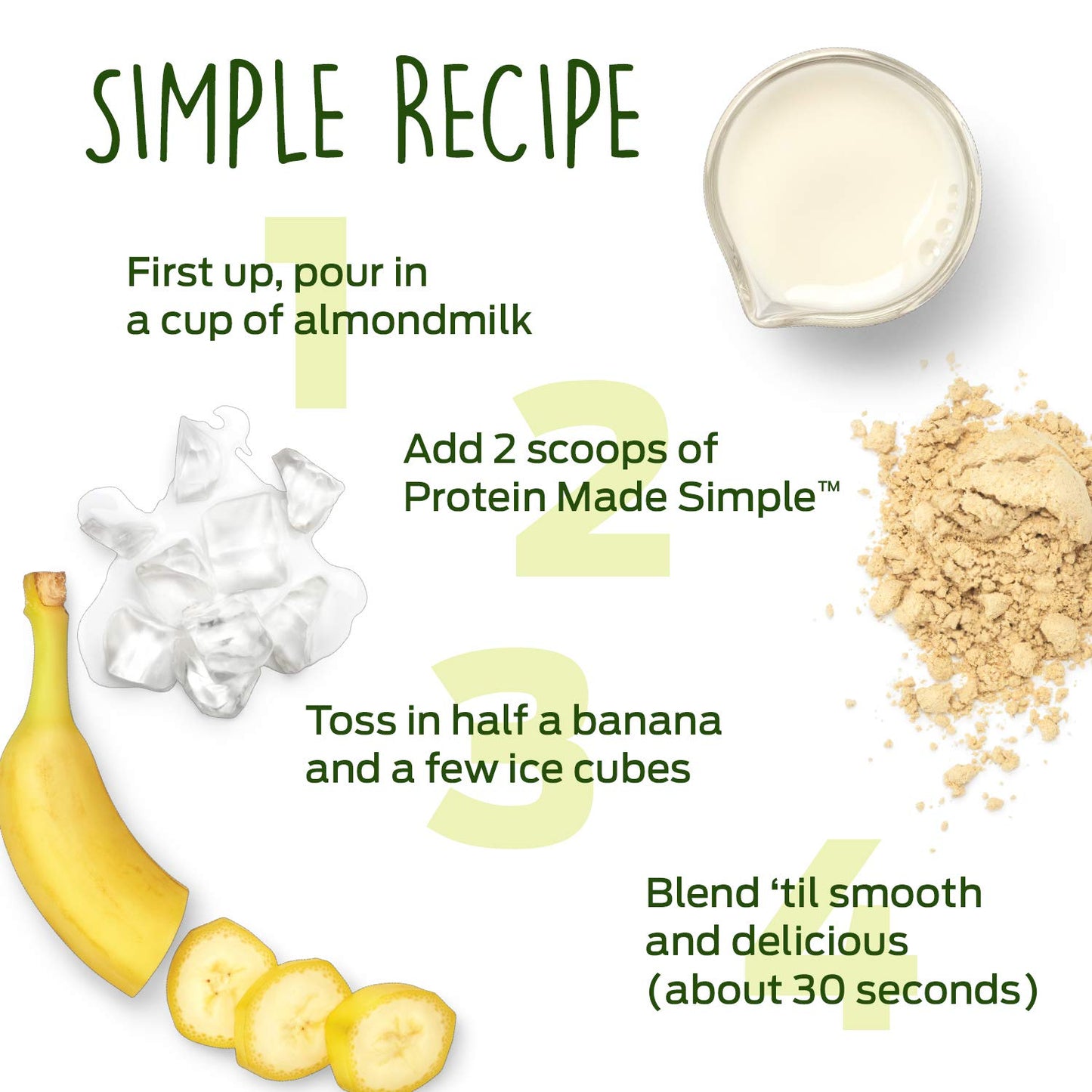 Vega Protein Made Simple Protein Powder, Vanilla - Stevia Free, Vegan, Plant Based, Healthy, Gluten Free, Pea Protein for Women and Men, 9.2 oz (Packaging May Vary)