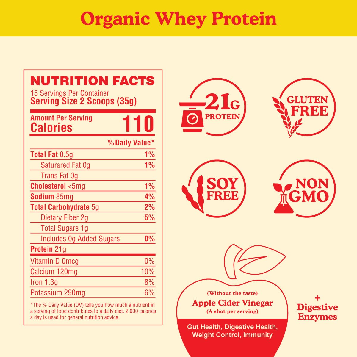 Best Bodies for Life - Meal Replacement Powder with A Shot of Apple Cider Vinegar - 15g Organic Grass Fed Whey Protein Lifestyle Shake - 15 Servings, Turmeric Curcumin Cream