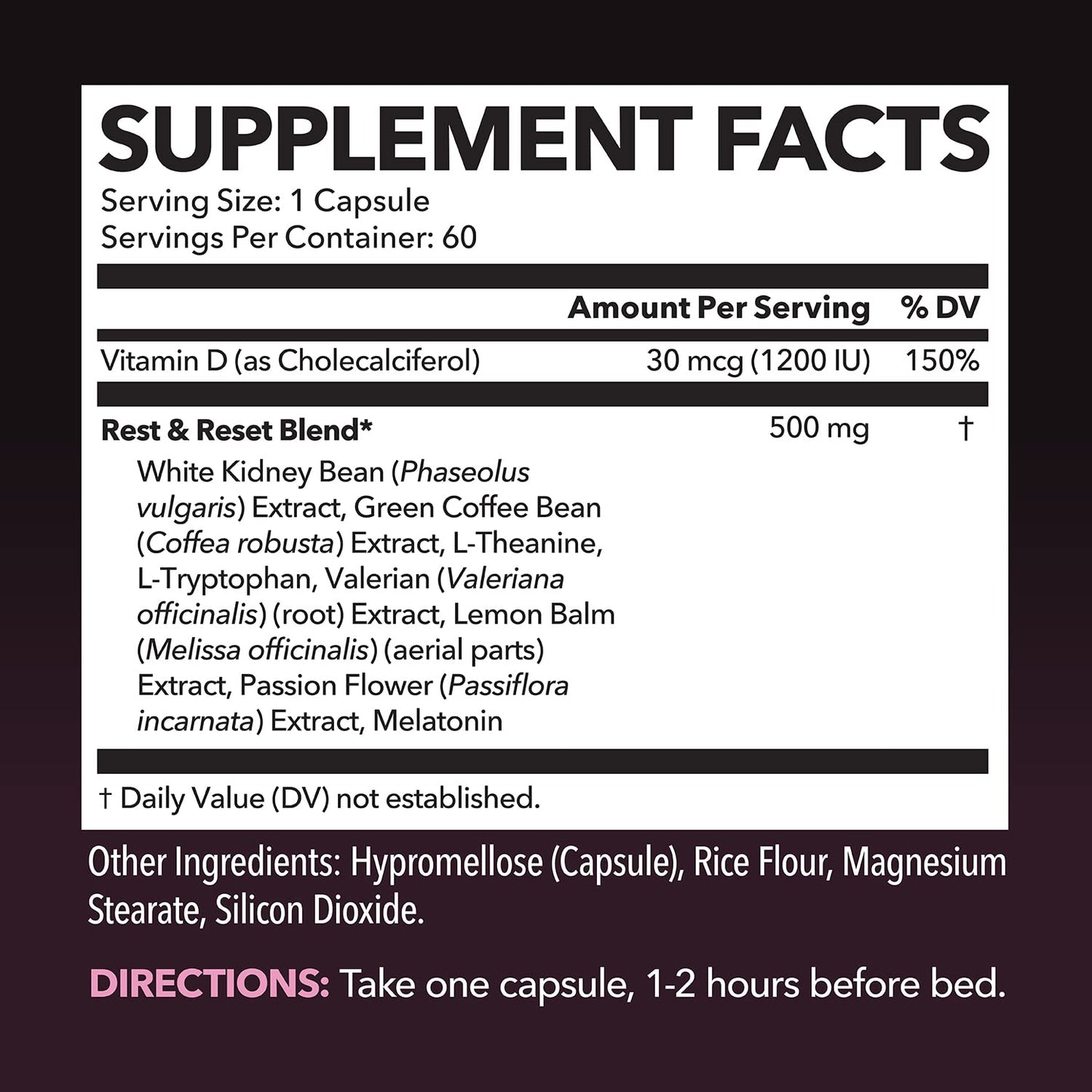 Night Time Fat Burner for Women - Appetite Suppressant for Weight Loss - 60 Count - Herbal Metabolism Booster with Melatonin for Sleep Support - Vegan, Non-GMO Capsules - 2 Month Supply