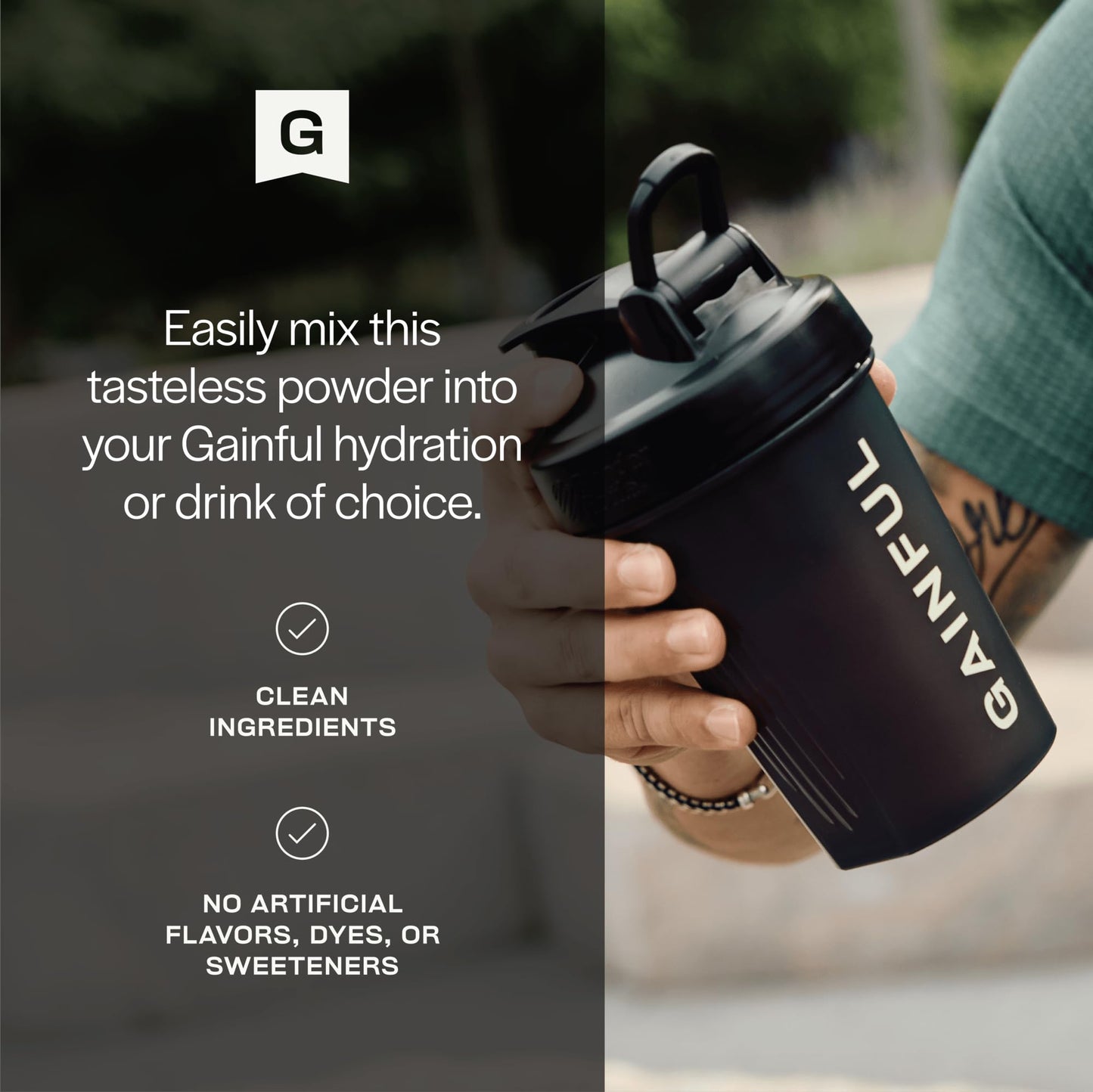 Gainful Creatine Powder, Post Workout Amino Acid Supplement, Muscle, Energy & Focus Support, 5g Creatine Monohydrate, Unflavored, 28 Servings