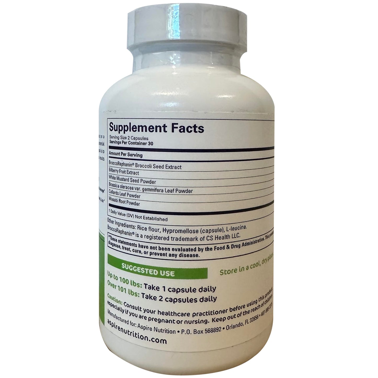 Aspire Nutrition Bio-Clear Detoxification Capsule - 60 Capsules - Up to 2-Month Supply