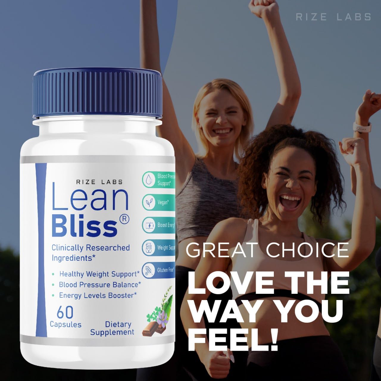 (2 Pack) Lean Bliss - Lean Bliss Weight Health Advanced Formula, LeanBliss Capsules for Natural Weight Management & Blood Support, LeanBliss Dietary Supplement (120 Capsules)