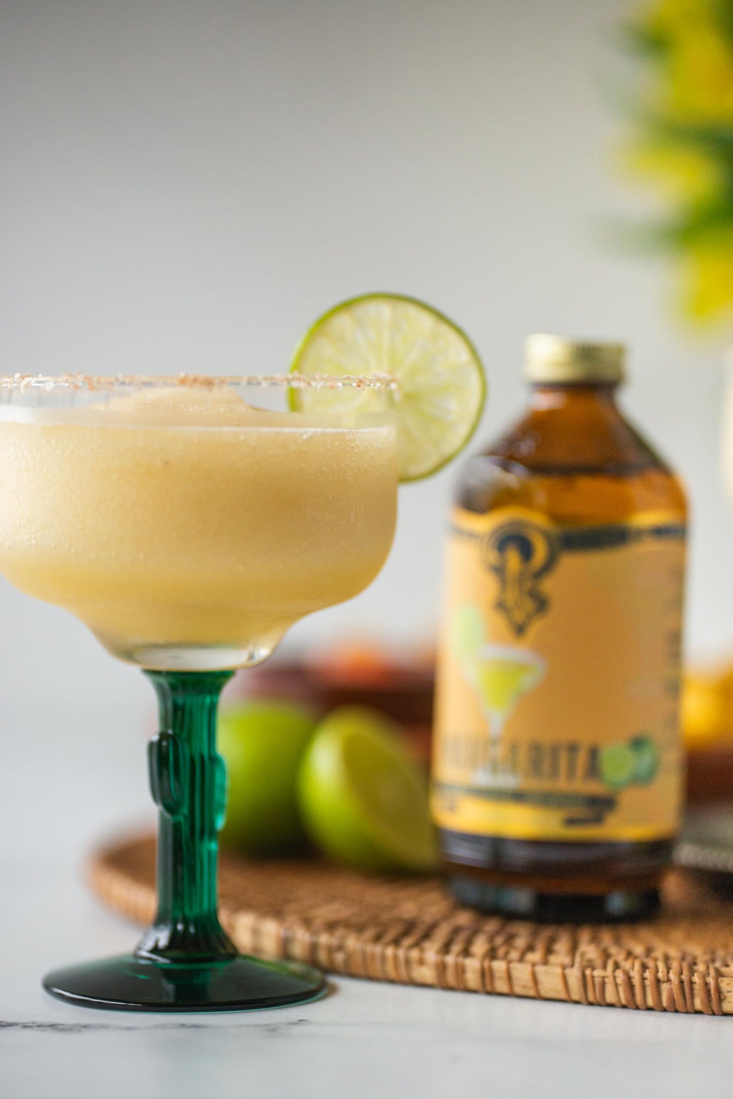 Portland Syrups Margarita Syrup Craft Cocktail and Mocktail Mixer with Tangerine Blood Orange and Lime Puree 12 oz with 24 Servings Pack of 2