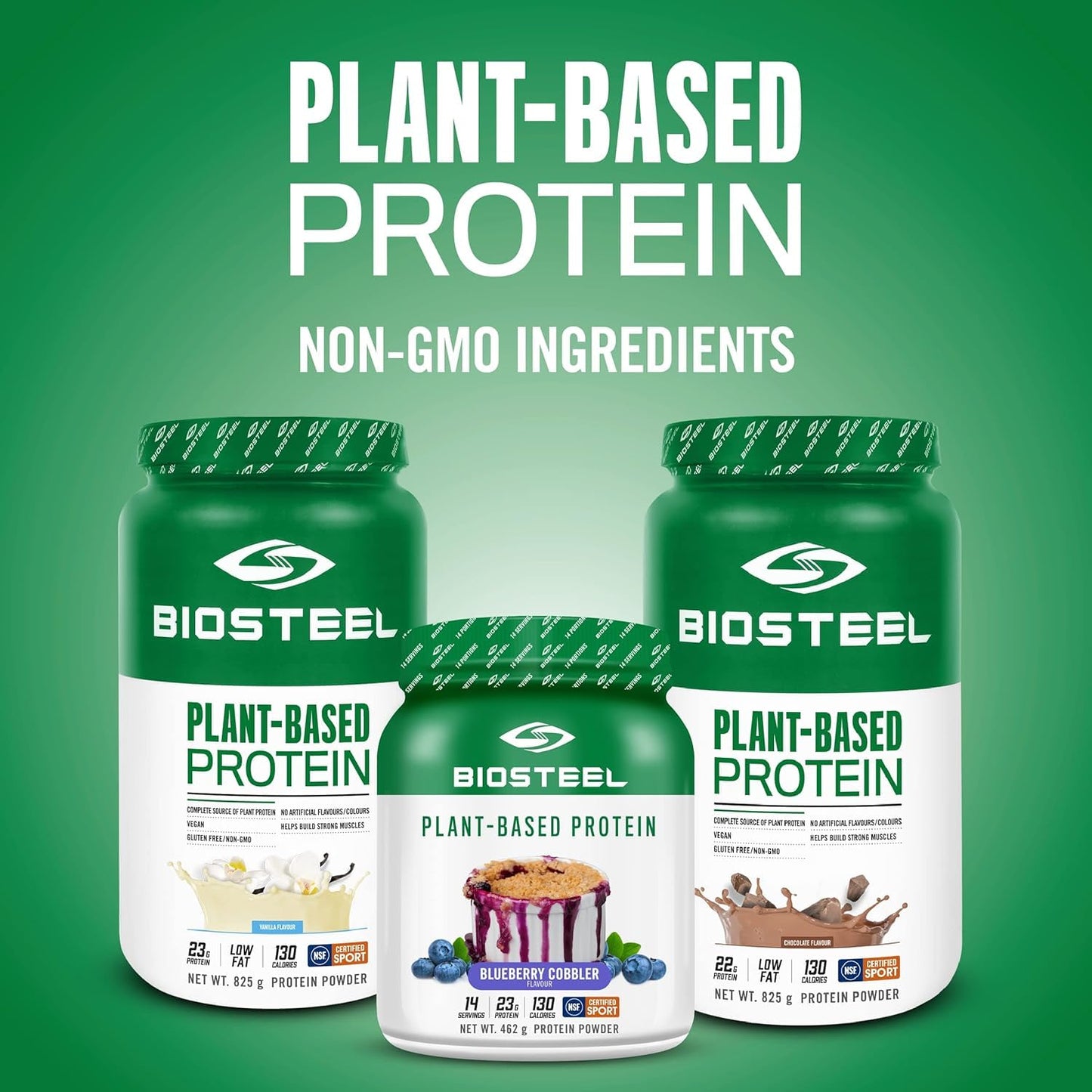 BIOSTEEL Elite Plant-Based Recovery Vegan Protein with Brown Rice Protein, Pea Protein, and Hemp Protein, Chocolate Flavor, 14 Servings, Gluten-Free