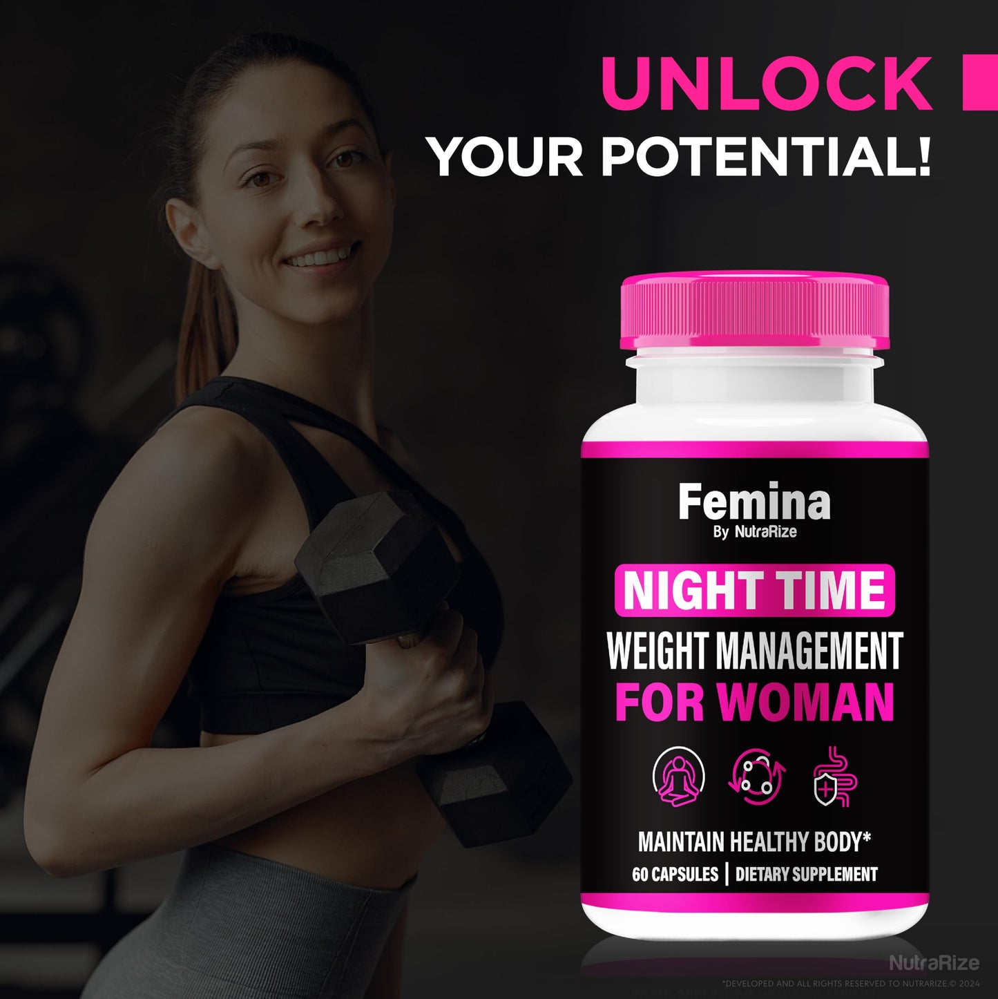 (2 Pack) Femina Nighttime Capsules, Official Femina Night Time Pills for Women, Premium Ingredients to Support Overall Health, Fitness & Wellbeing, All-Natural Keto Pastillas Review (120 Capsules)