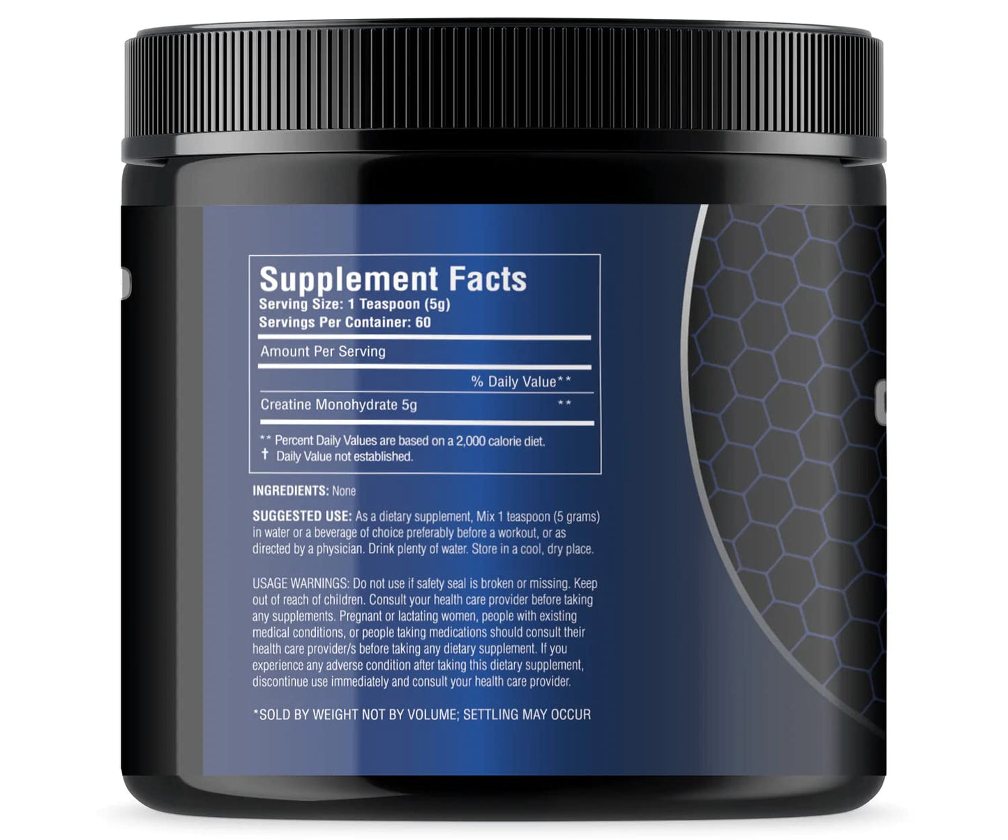 STS Creatine 300 Grams - 100% Pure Raw Creatine Monohydrate Powder, Pre-Workout, Post-Workout, Build Muscle and Stamina - 60 Servings - with Scoop