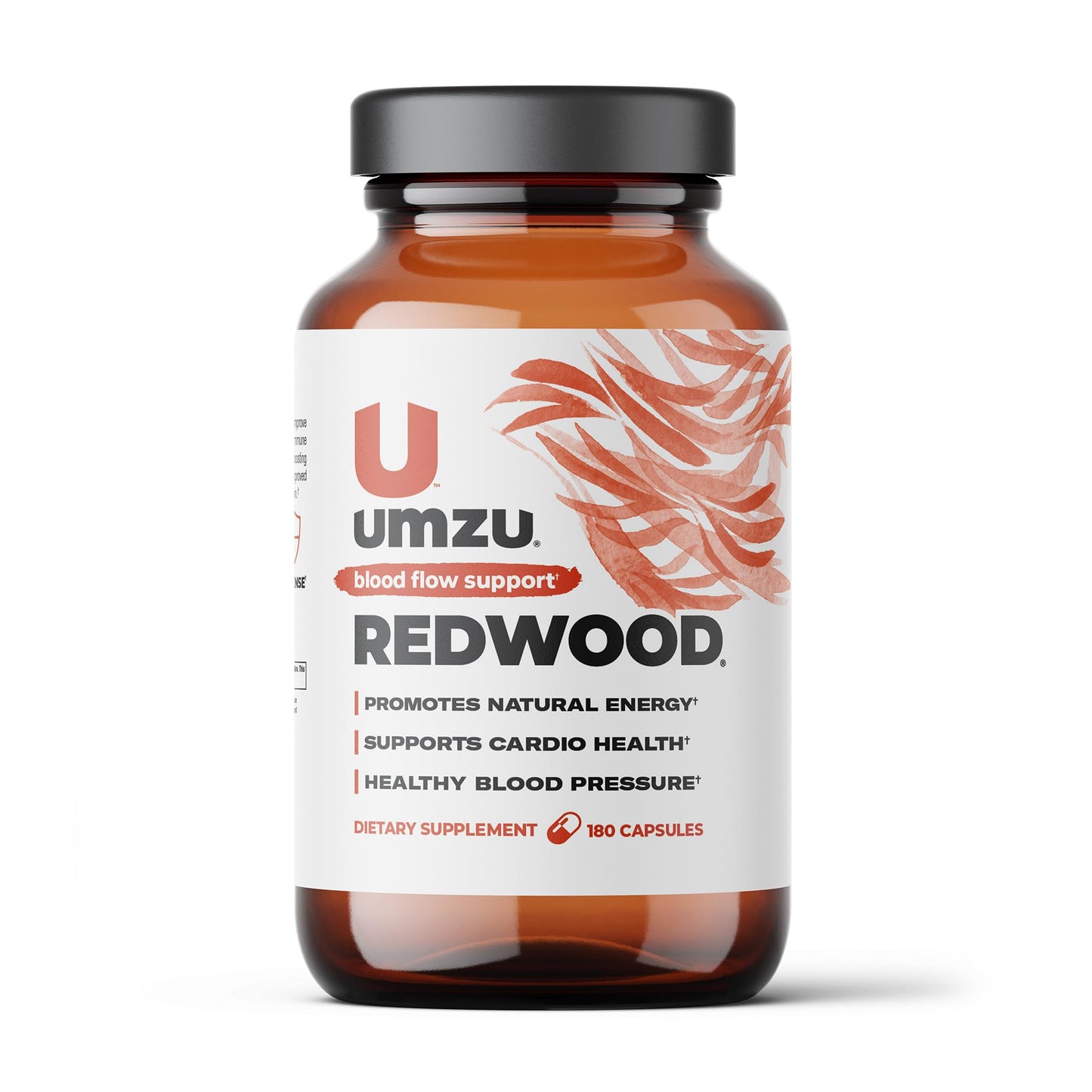 UMZU Redwood Blood Flow Nitric Oxide Supplement for Men & Women, Blood Pressure, Circulation, Stamina, Energy (30 Day Supply | 180 Capsules)