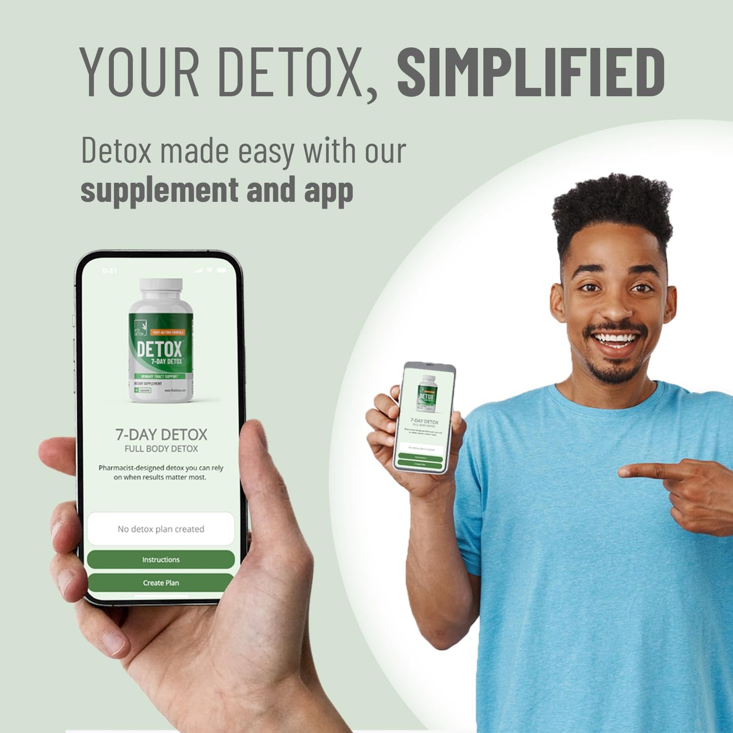 Detox and Cleanse | 7-Day Detox Program | Urinary Tract Support | with Mobile App Support