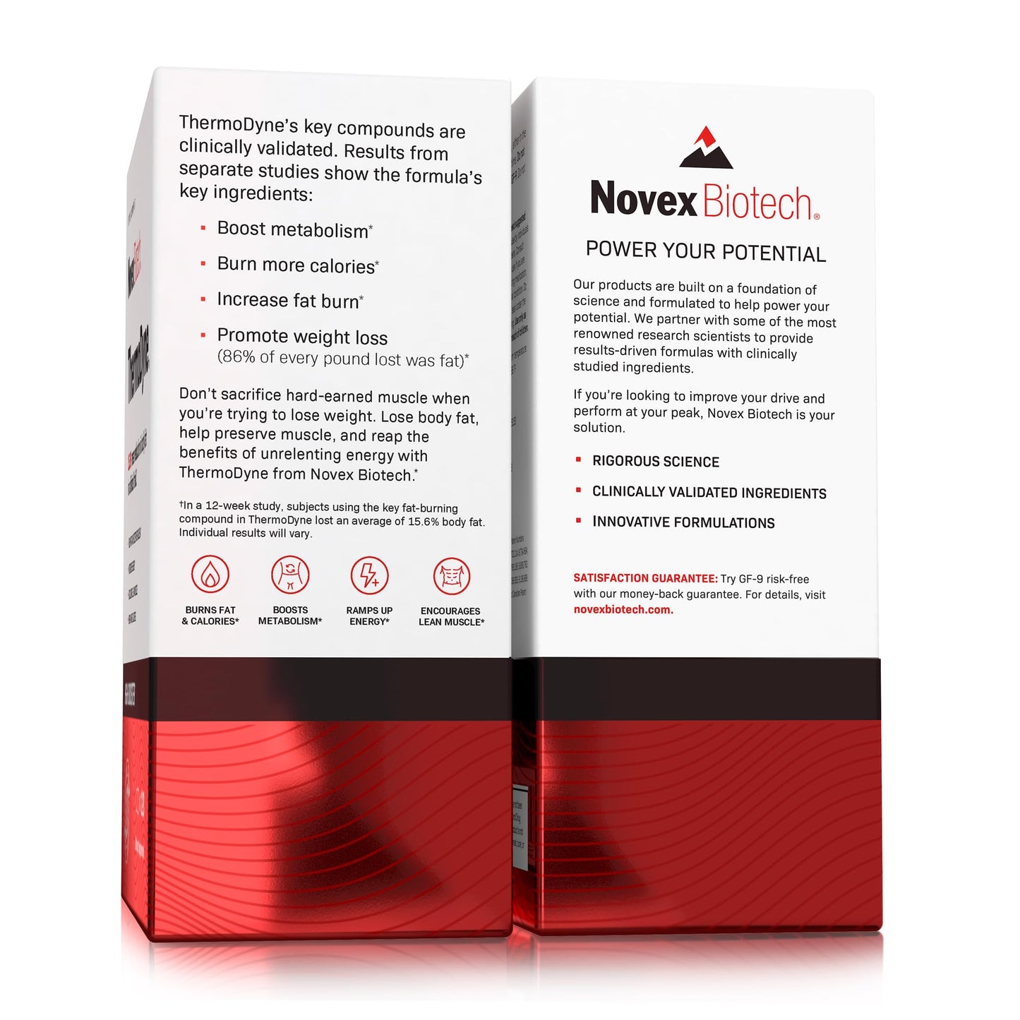 Novex Biotech ThermoDyne - Thermogenic Fat Burner - Appetite Suppressant - Metabolism Boost - Burn Calories - Energy Booster - Fat Burning Pills - Promote Lean Muscle Tone - 30-Day Supply