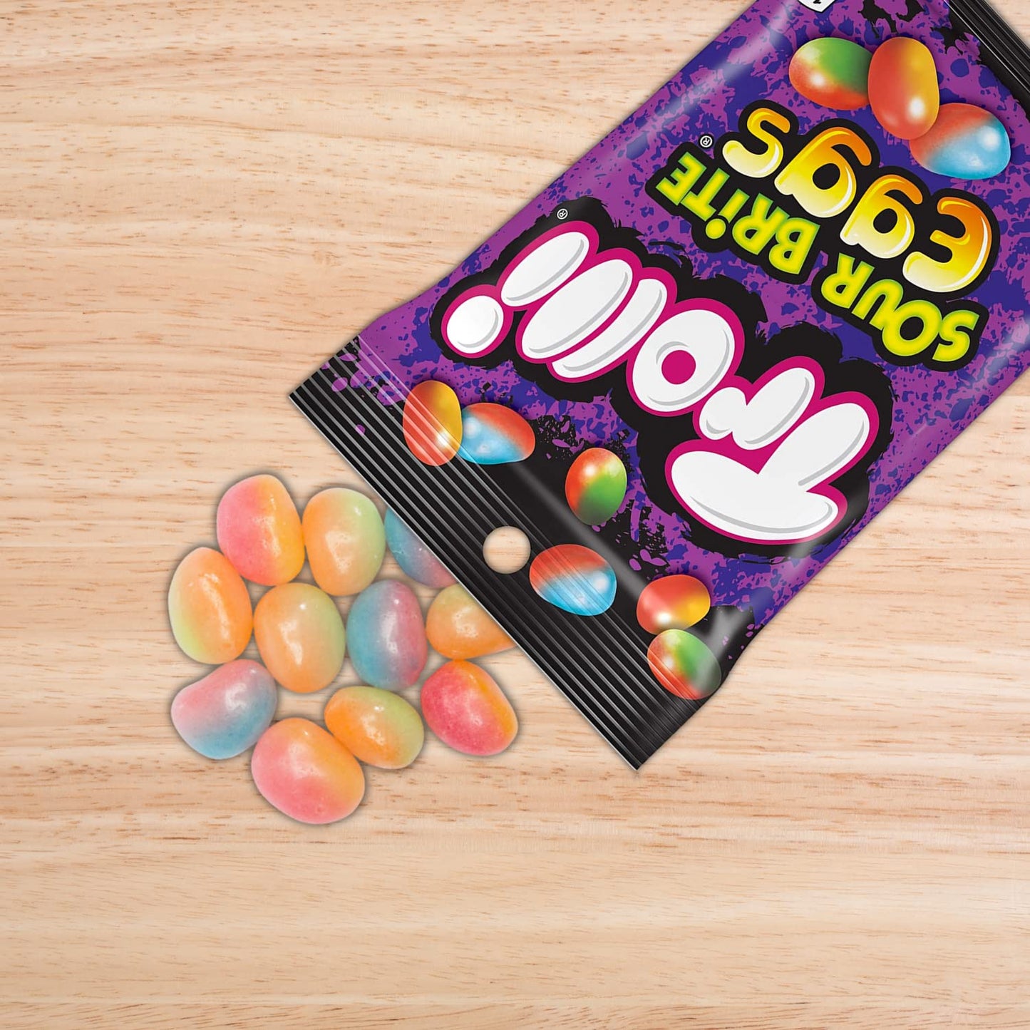 Sour Brite Eggs Chewy Gummy with Candy Shell Unique Novelty Jelly Beans Bulk Candies for Easter and Parties Pack of 3 4 Ounces Sour Brite Eggs