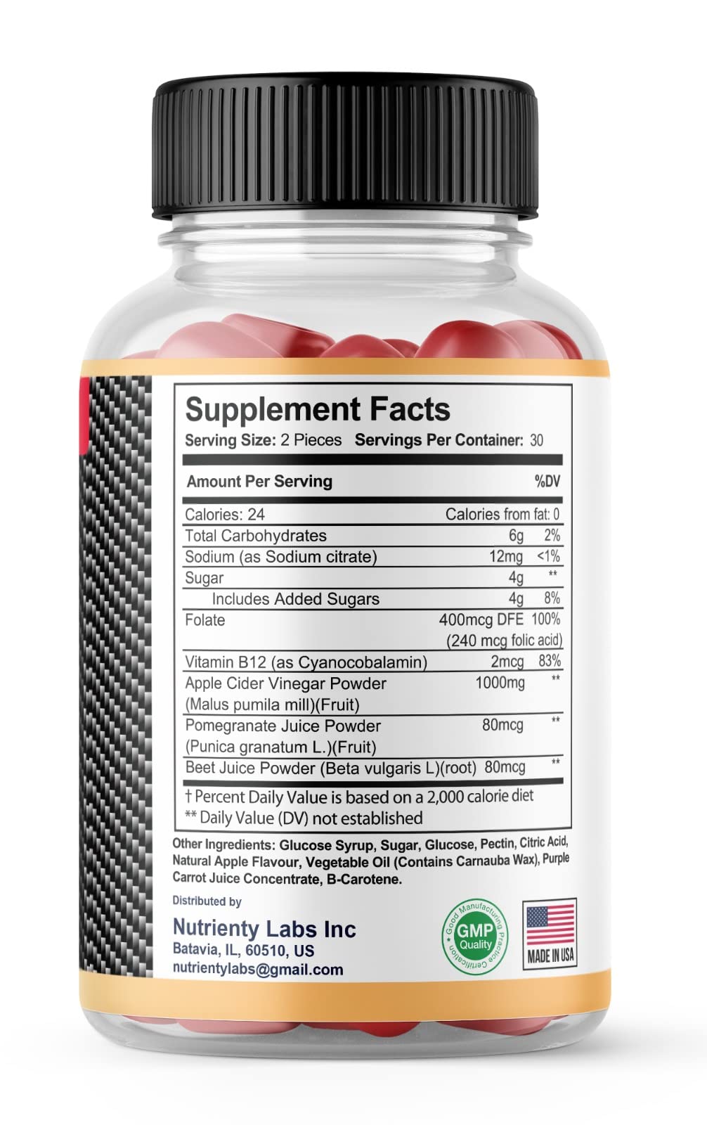 Zonata ACV Pro Plan Gummies, ACV Pro Plan Keto Gummies, 120 Gummies (Pack of 2)