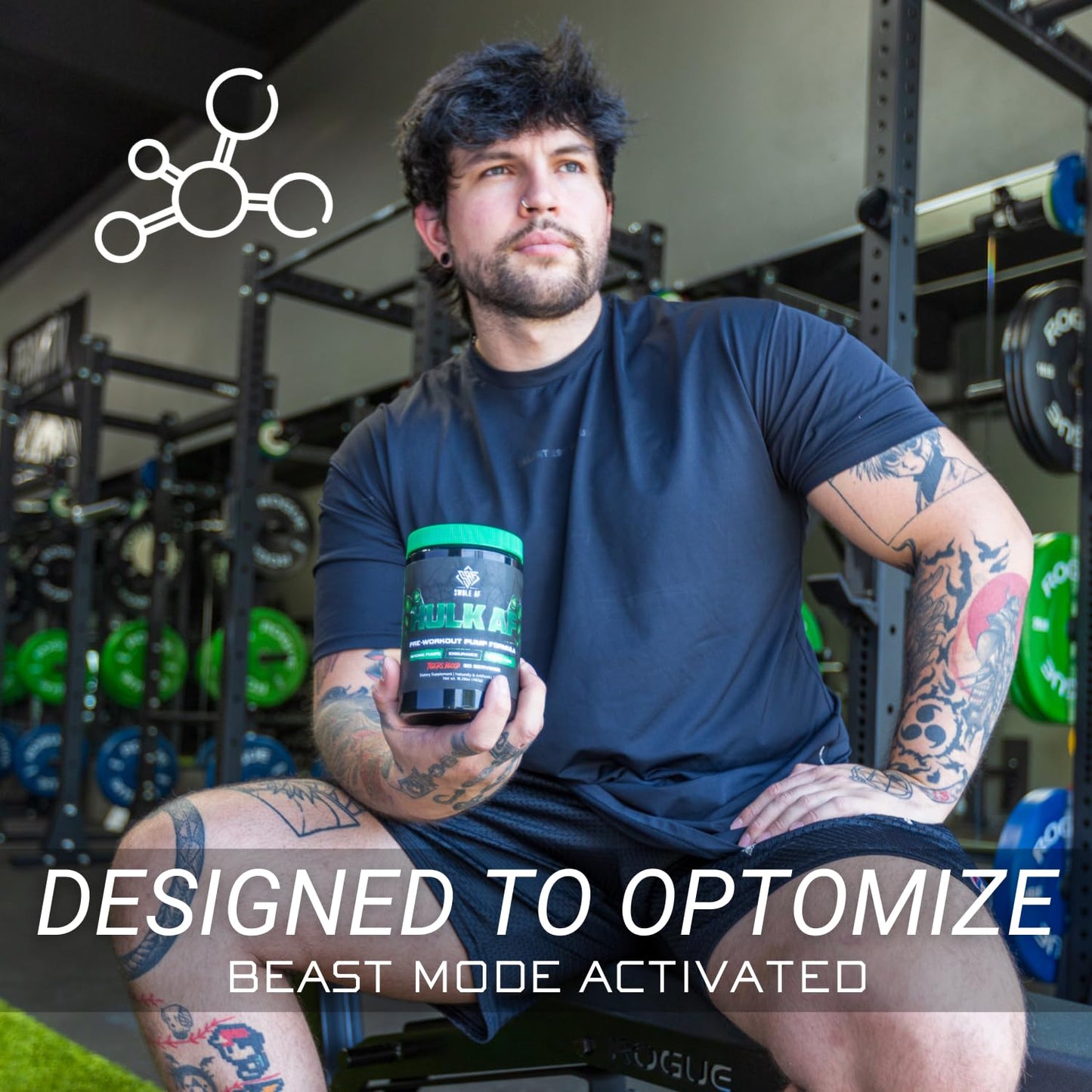 Swole AF | Hulk AF | Pre-Workout Pump Formula | Non Stimulant Improves Circulation Endurance | Dietary Supplement for Muscular Power Output with Bigger Gains & Faster Recovery | Tigers Blood