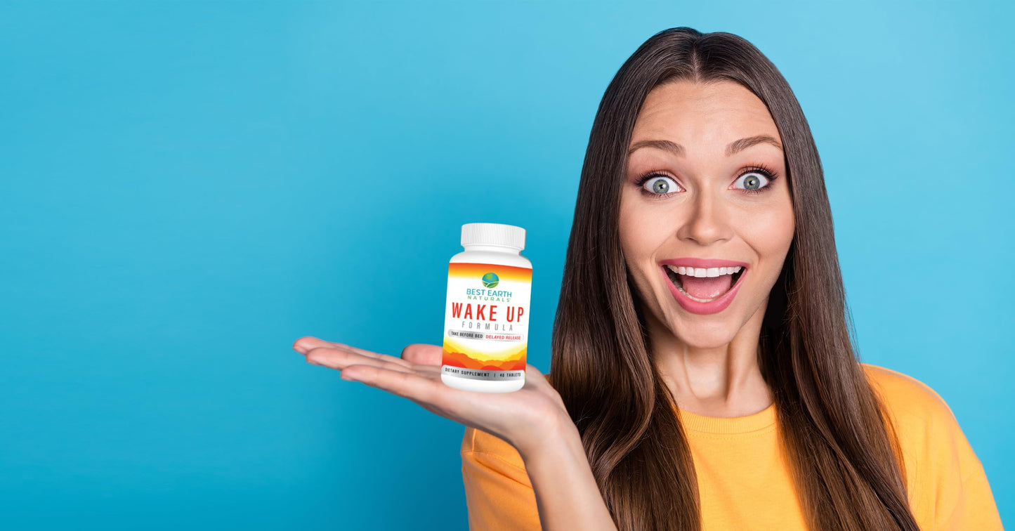 Best Earth Naturals Wake Up Formula, Supplement Delayed Time Release Energy 40 Count