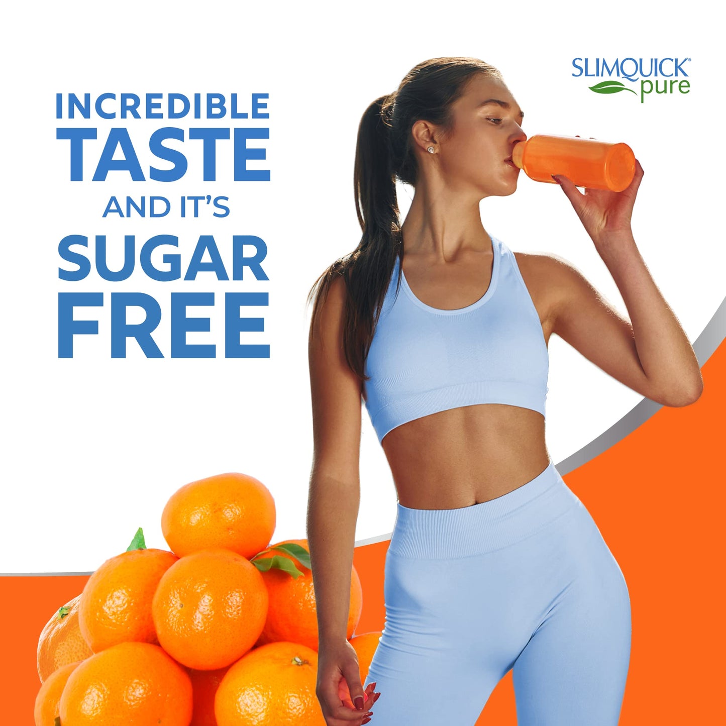 SlimQuick Extra Strength Weight Management Drink Mix for Women, Tangerine - Helps Metabolism, Keeps Full for Longer with Green Tea, Caffine, Chaste Tree, Rhodiola Extract - 26 Count