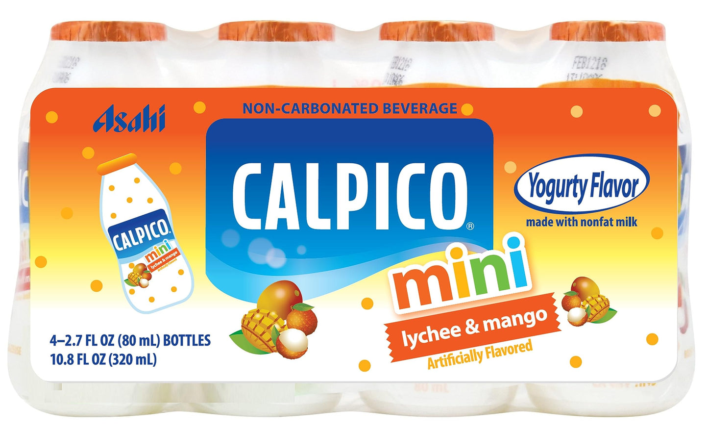 Calpico Mini Lychee Mango 27 fz Pack of 10