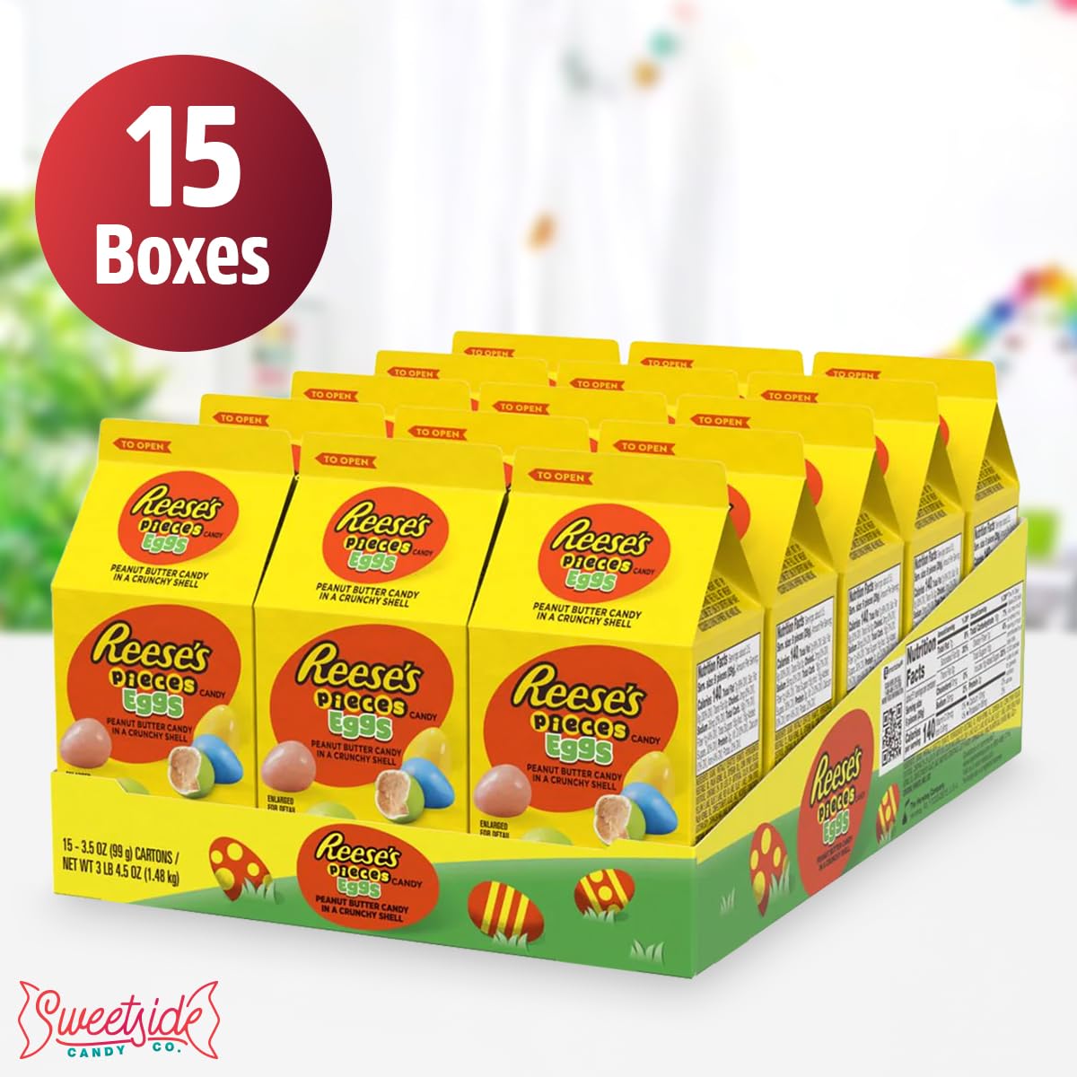 Pieces Peanut Butter Pastel Eggs ReesesCandy Bulk Peanut Butter Easter Eggs 35Ounce Pack of 15