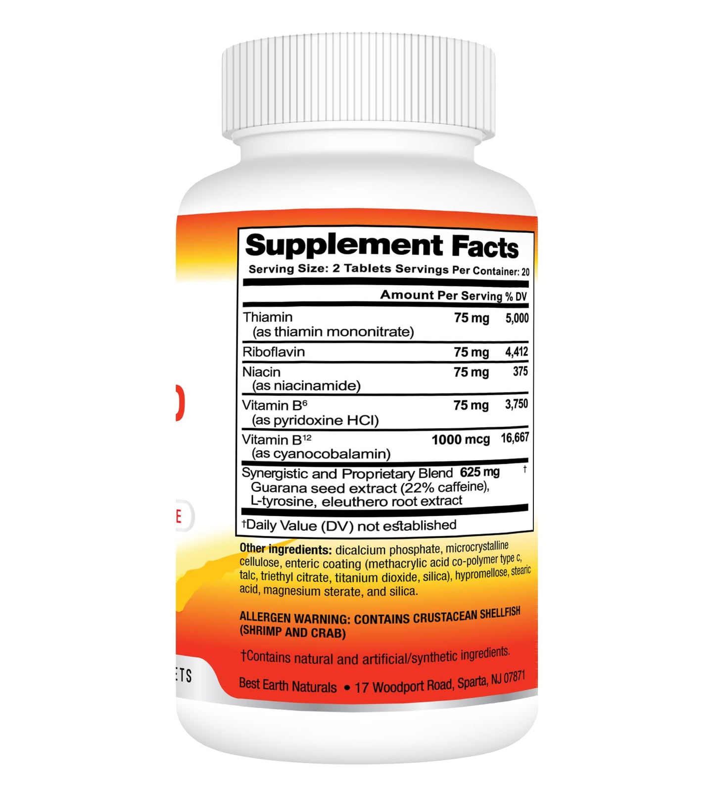 Best Earth Naturals Wake Up Formula, Supplement Delayed Time Release Energy 40 Count