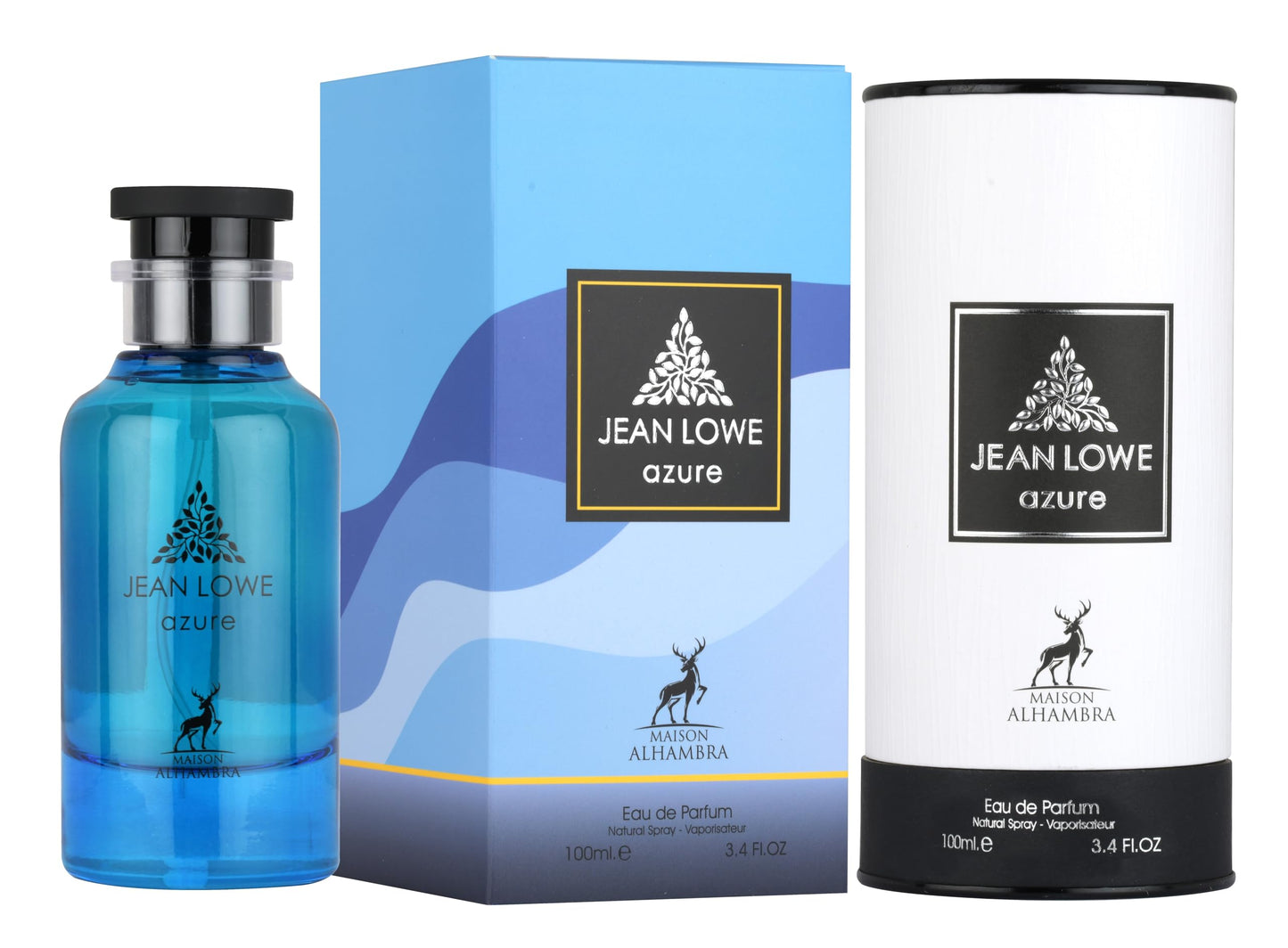 Maison Alhambra Jean Lowe Azure for Unisex Eau de Parfum Spray, 3.4 Ounce / 100 ml