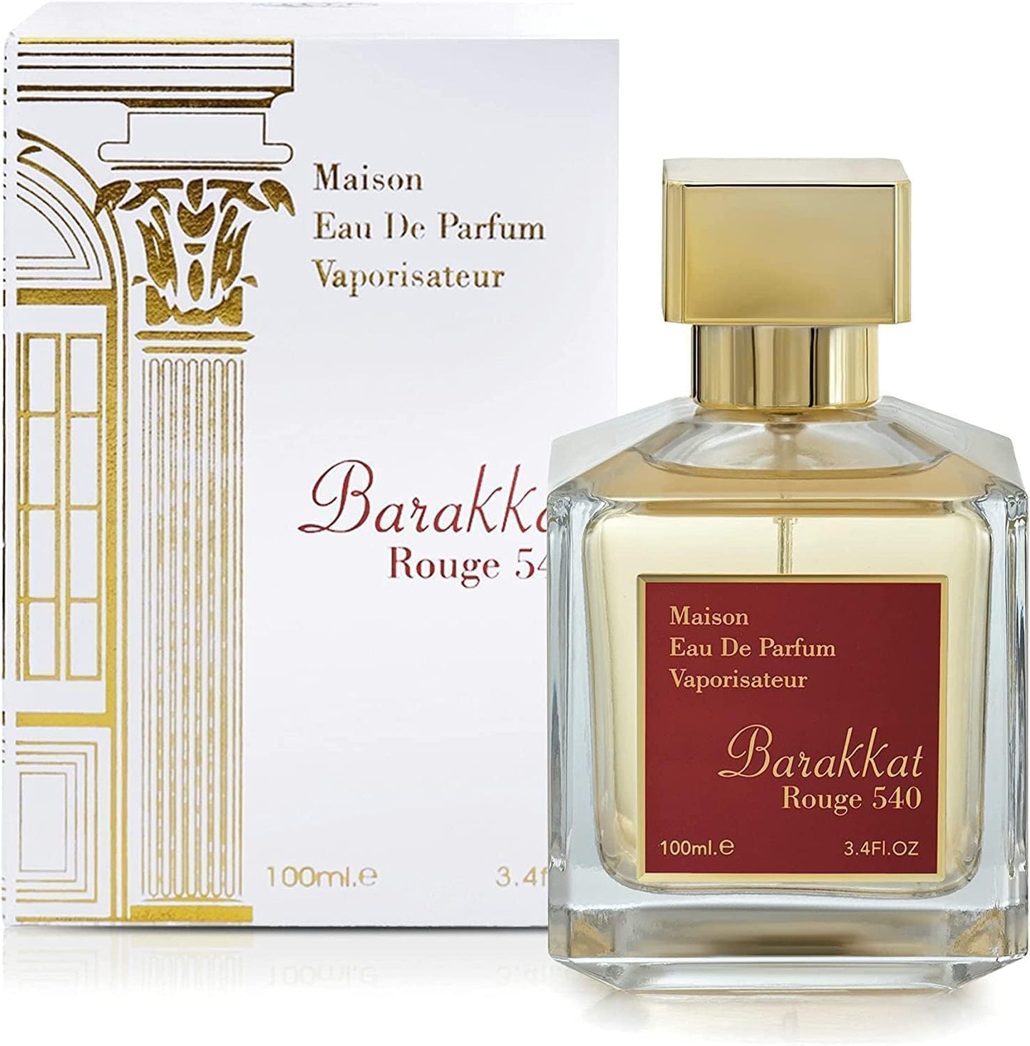 Fragrance World Barakkat Rouge 540 by Maison Alhambra for Women - 3.4 oz EDP Spray