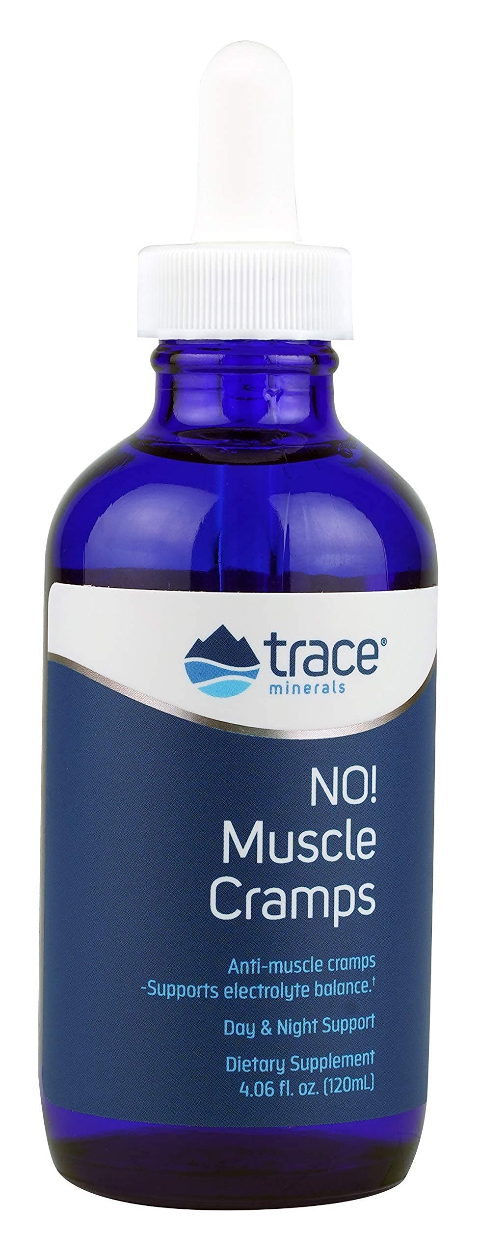 Trace Minerals NO! Muscle Cramps - Supports Dehydration & Aids Against Muscle Cramps - Electrolyte Support to Aid Endurance - Liquid Supplement with Magnesium & Potassium - 4.06 fl oz (60 Servings)