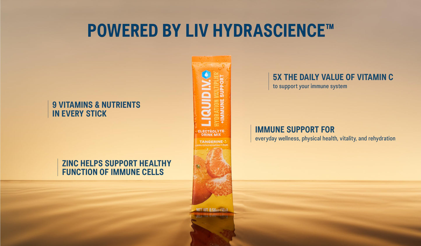 Liquid I.V.® Hydration Multiplier +Immune Support - Mango Passionfruit | Electrolyte Powder Drink Mix | 3 Pack (42 Servings)