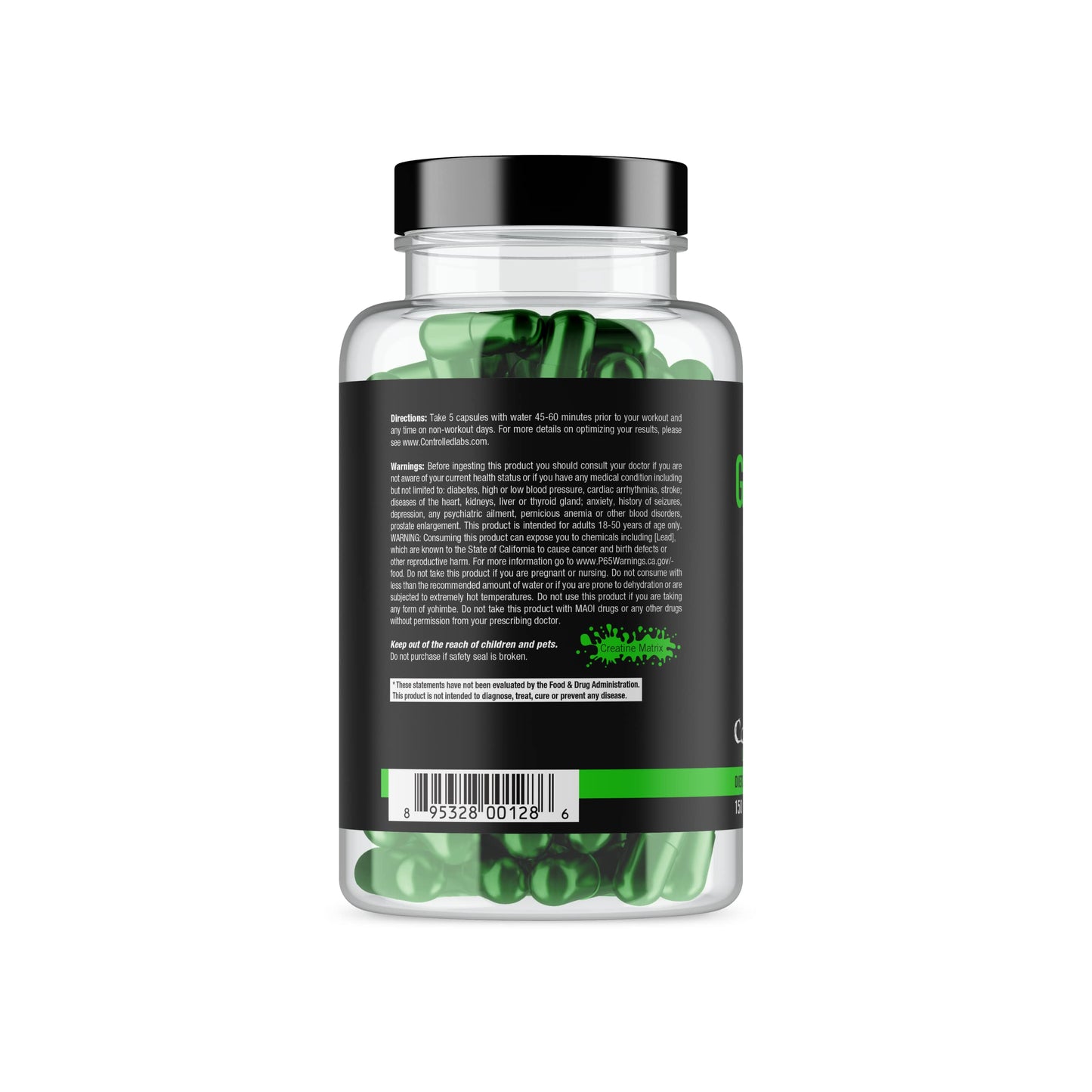 CONTROLLED LABS Green Bulge Supplement, 30 Serv Advanced Creatine Matrix Volumizer, Improve Strength, Stamina, Performance, & Muscle Recovery, Caffeine & Stimulant Free