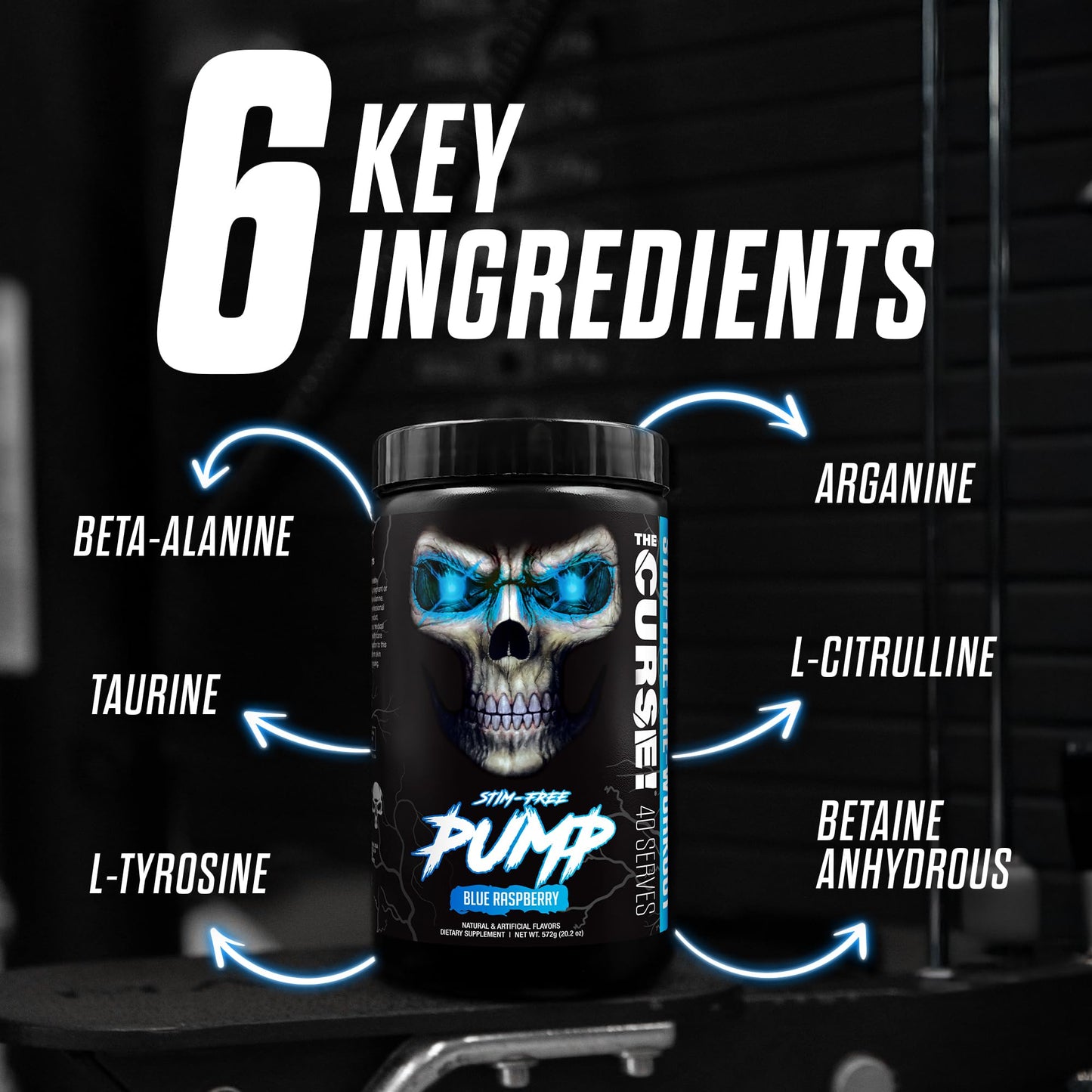 JNX SPORTS The Curse! Pump - Stim-Free Pre-Workout | Peach Mango 40 Serves | Caffeine-Free Pump Pre Workout, Non-Stim Nitric Oxide Preworkout for Men & Women