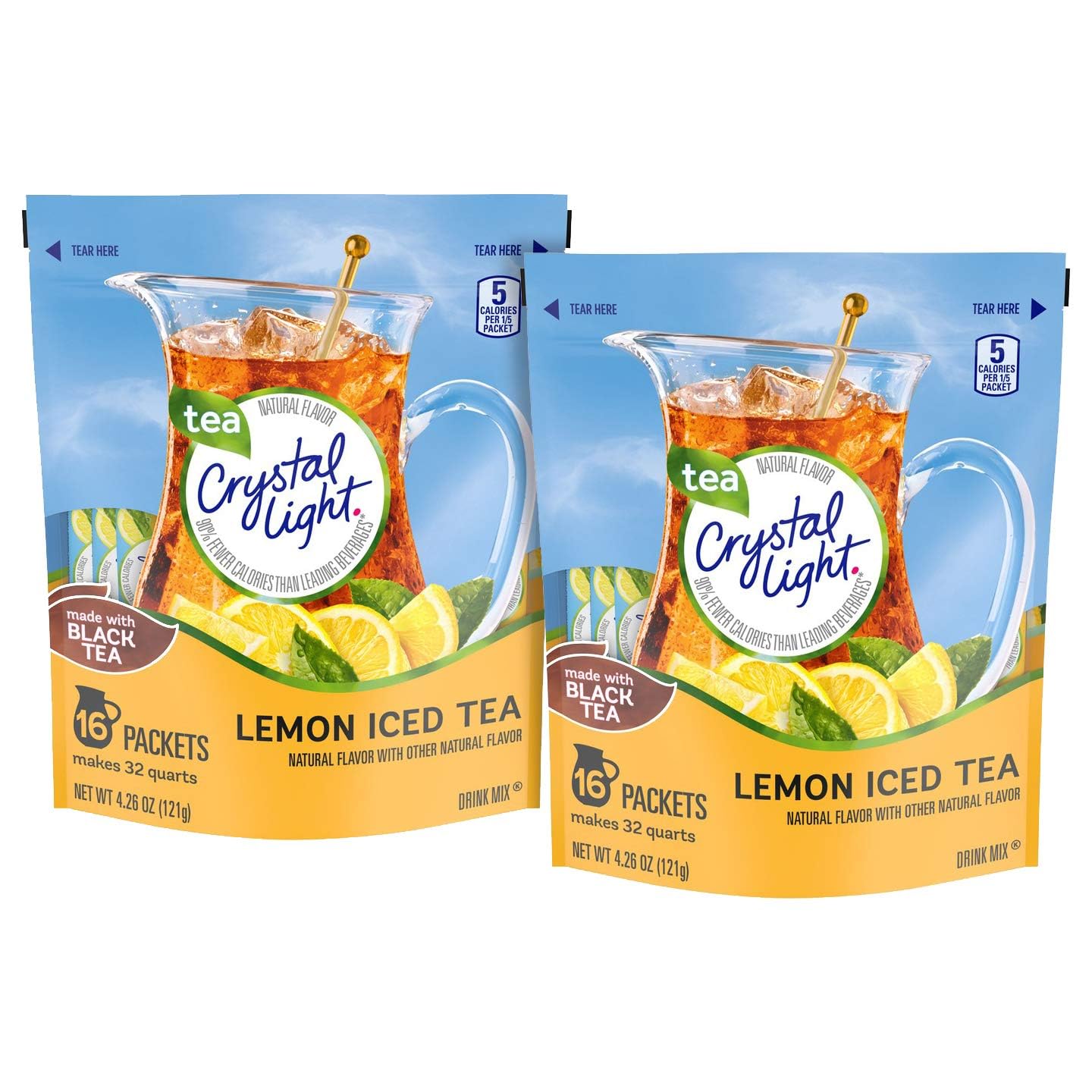 Crystal Light Iced Tea Drink Mix Lemon 426 oz 16 ct 2 pk