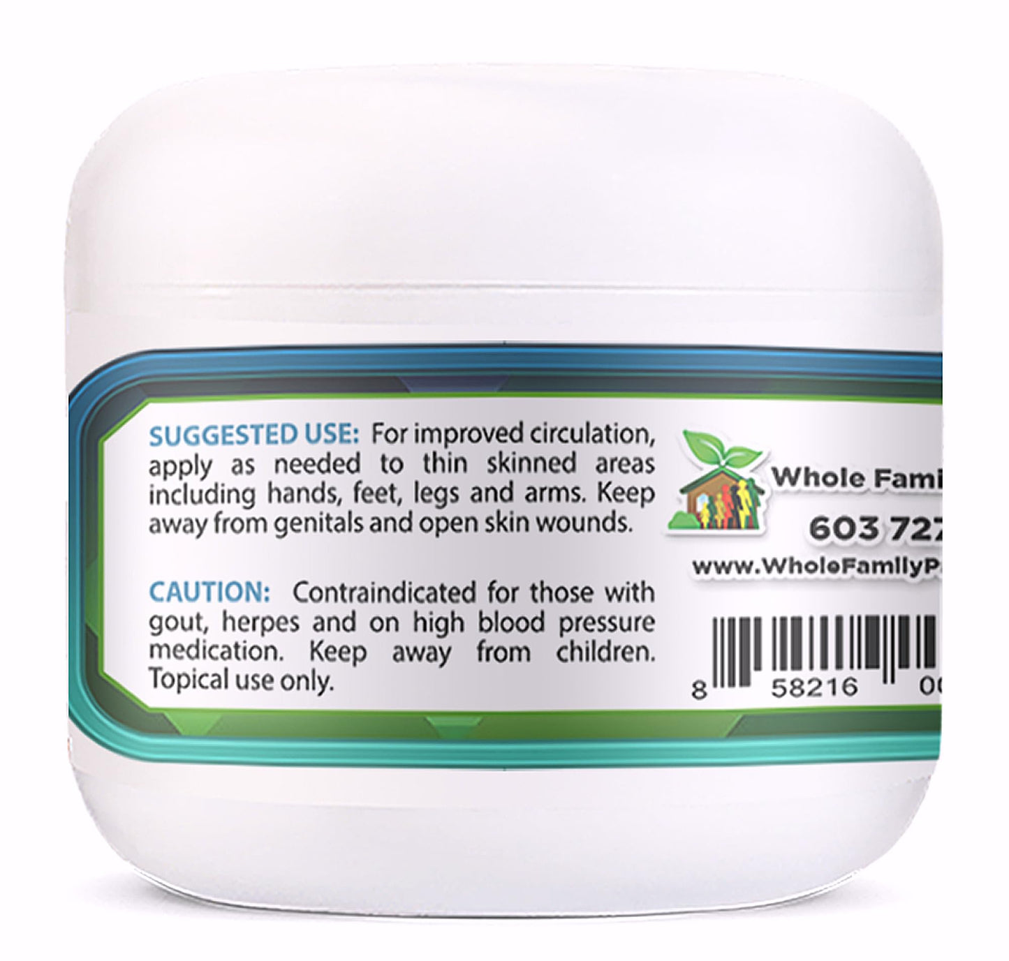Arginine Circulation Cream 2 oz - Menthol, L Arginine & L Citrulline Lotion - Supports Healthy Leg & Body Blood Flow - Whole Family Products