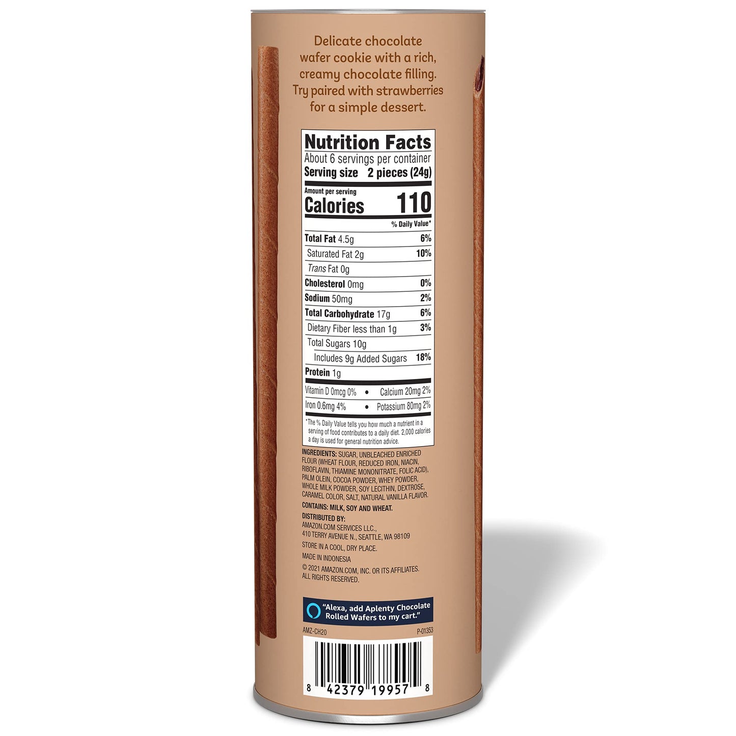 Amazon Brand Aplenty Chocolate Rolled Wafers 5 Oz
