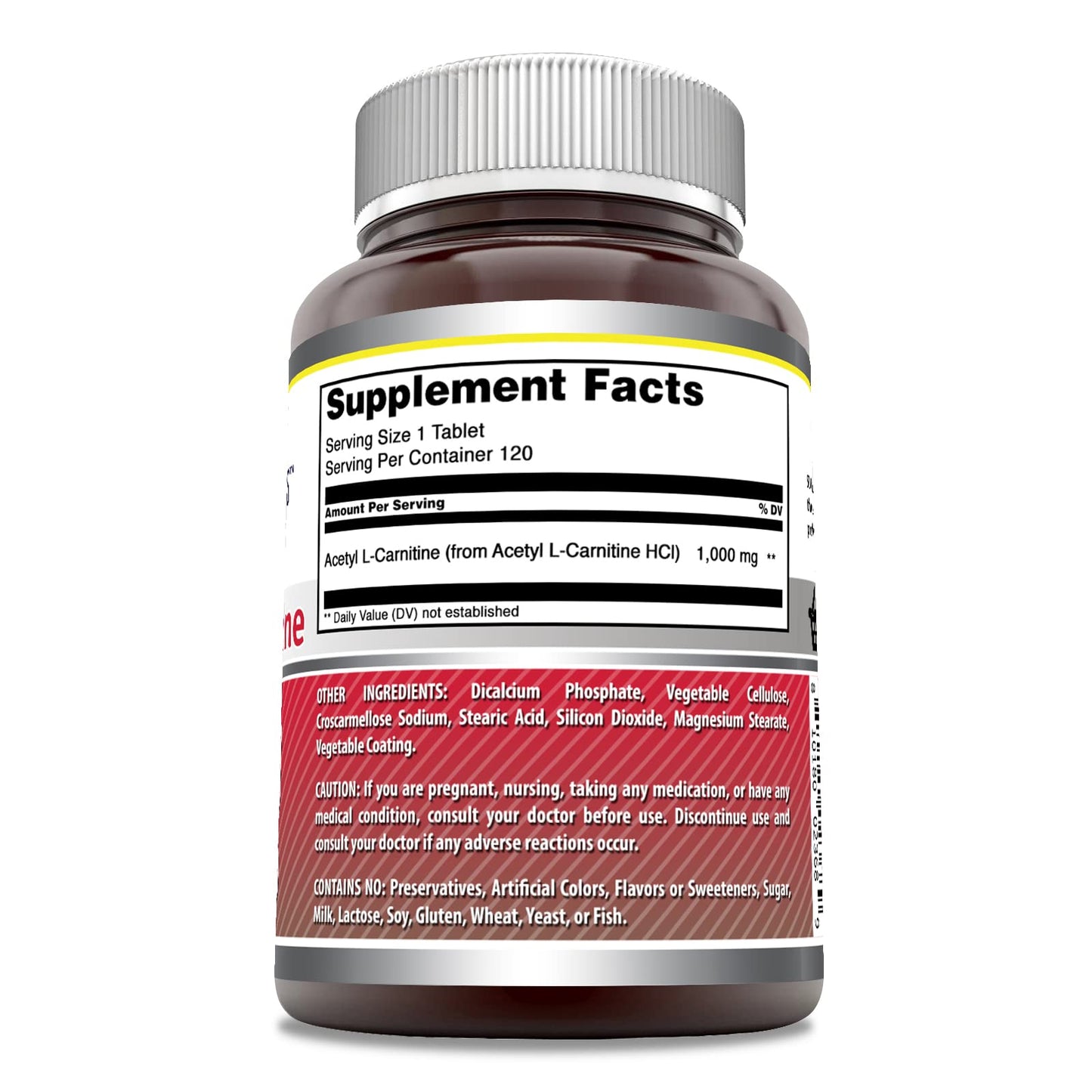 Amazing Formulas Acetyl L-Carnitine Supplement | 1000 Mg Per Serving | 120 Tablets Supplement | Non-GMO | Gluten Free | Made in USA