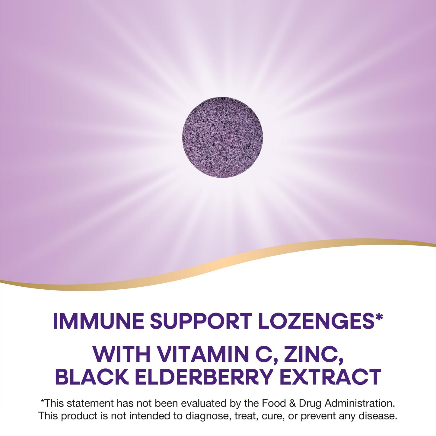 Nature's Way Sambucus Immune Elderberry Lozenges* with Vitamin C, Echinacea, & Zinc, 30 Lozenges