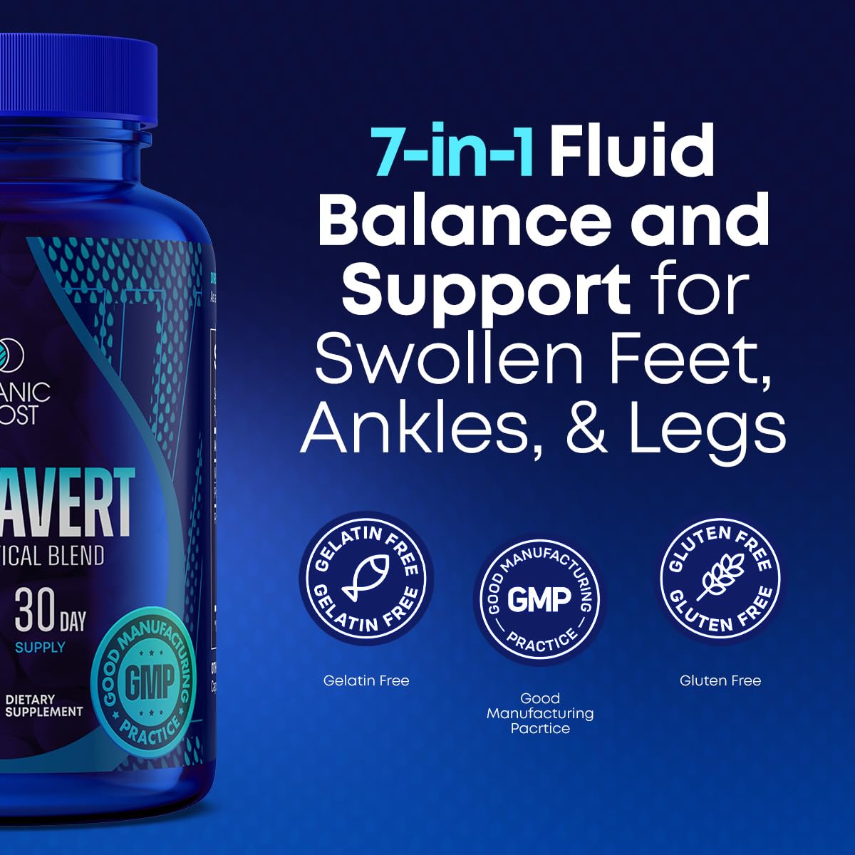 Water Pills For Swollen Legs And Feet - Act As Natural Diuretics for Water Retention to Help You Swell No More - Hydravert Diuretic Pills Proprietary Blend Reduces Swelling in Your Leg or in Your Foot