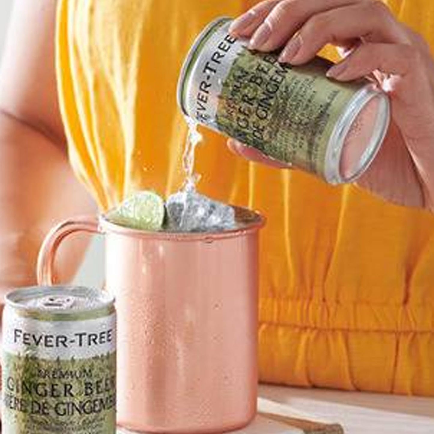 Fever Tree Premium Ginger Beer Premium Quality Mixer and Soda Refreshing Beverage for Cocktails Mocktails 200ml Bottle Pack of 5
