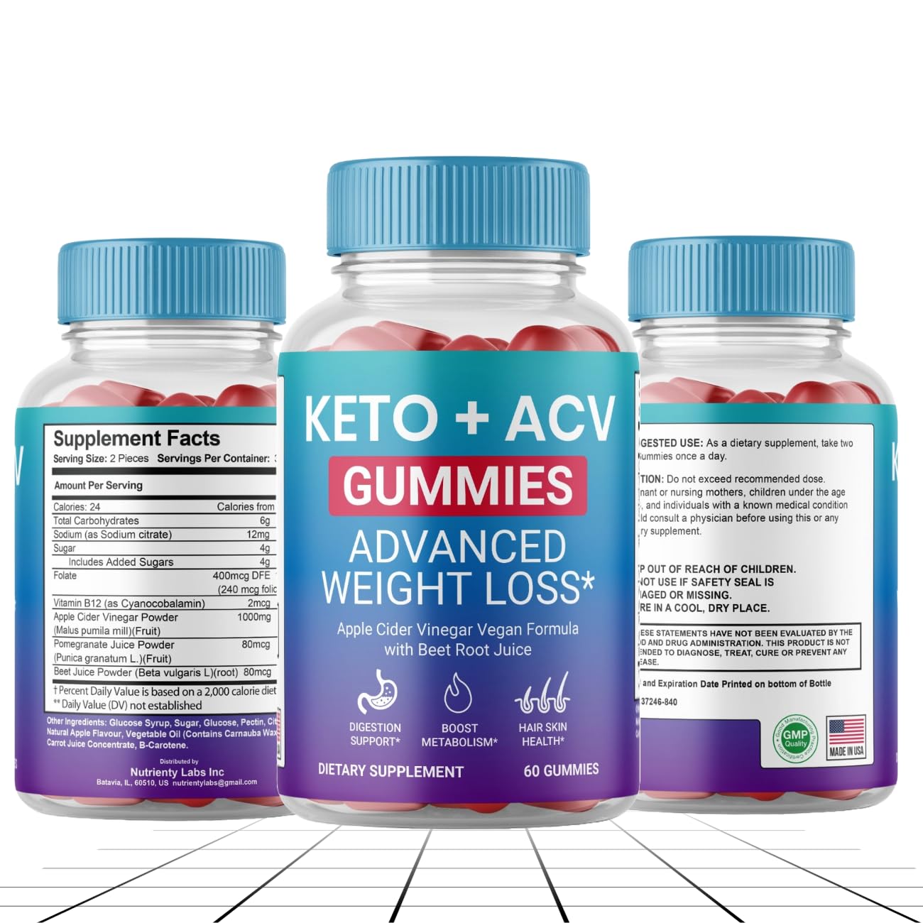 (1 Pack) Keto ACV Gummies Advanced Weight Loss*, Keto ACV Gummies Apple Cider Vinegar Weight Loss Gummies (60 Keto Gummy Bears)