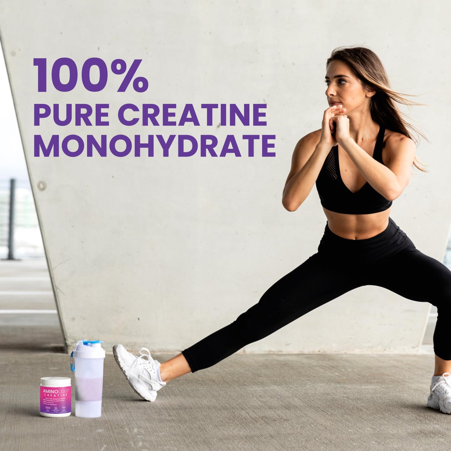 AminoLean Creatine for Women, Pure Micronized Creatine Monohydrate Powder Supplement for Muscle Toning, Mood Support, Energy Boost, and Brain Health, 300g