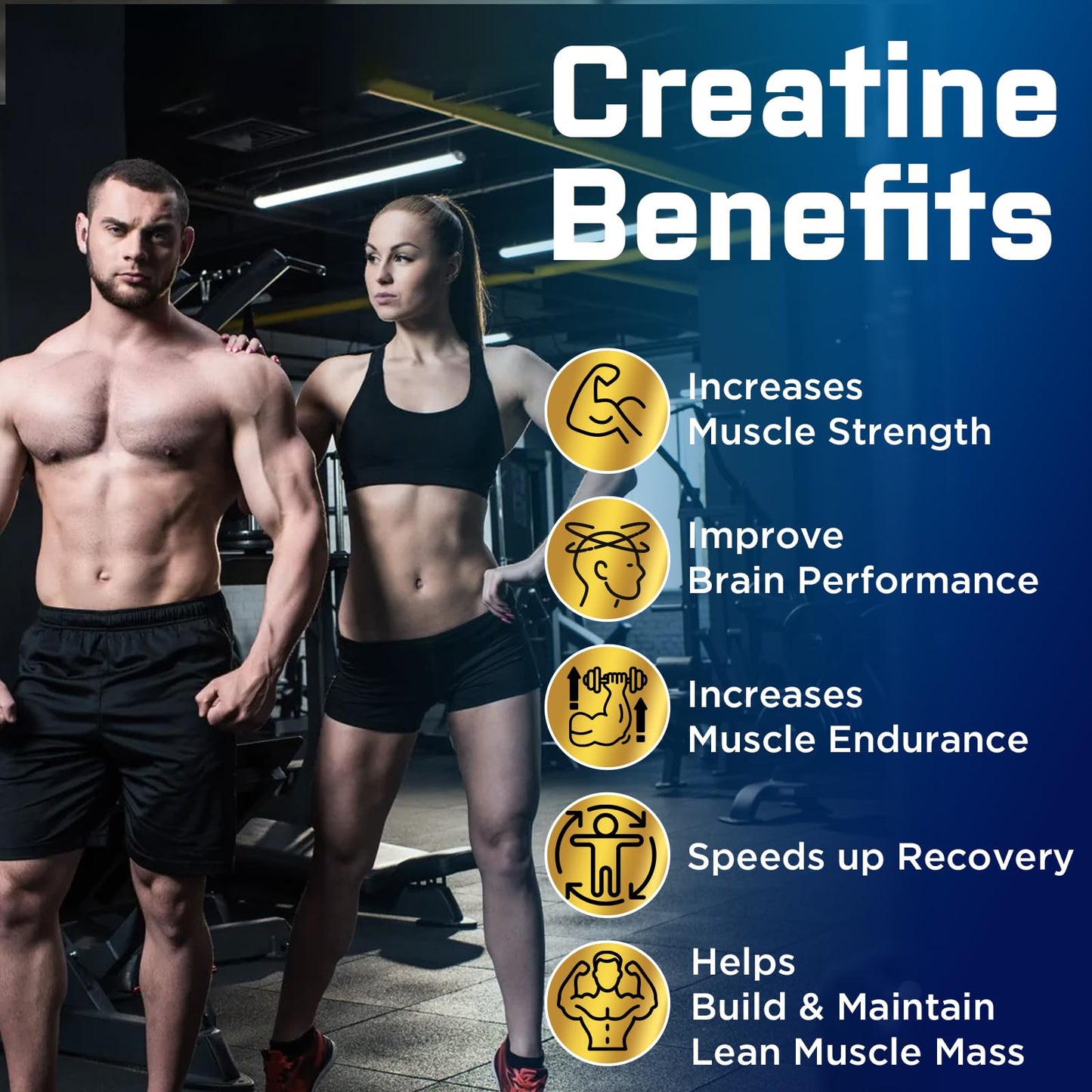 Creatine Monohydrate Gummies for Men & Women Pre Workout Gummies with Taurine, Vitamin B6 & B12 Creatine Monohydrate Chewable for Increase Strength, Energy, Endurance, Muscle, Vegan, Organic