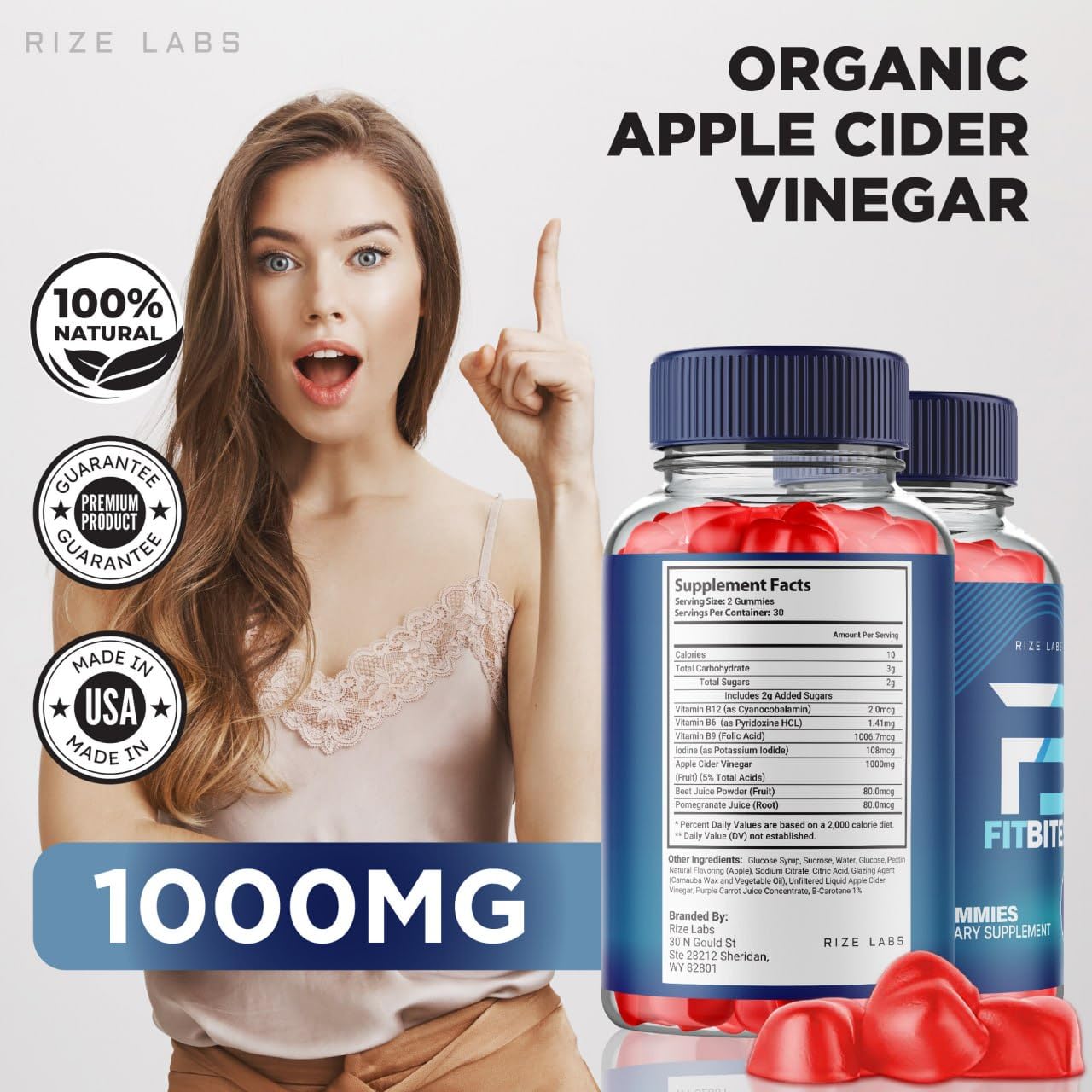 FitBites Gummies, FitBites Keto ACV Gummies for Advanced Weight Loss FitBites Keto + ACV Maximum Strength Supplement, Fit Bites Reviews Gomitas (60 Gummies)