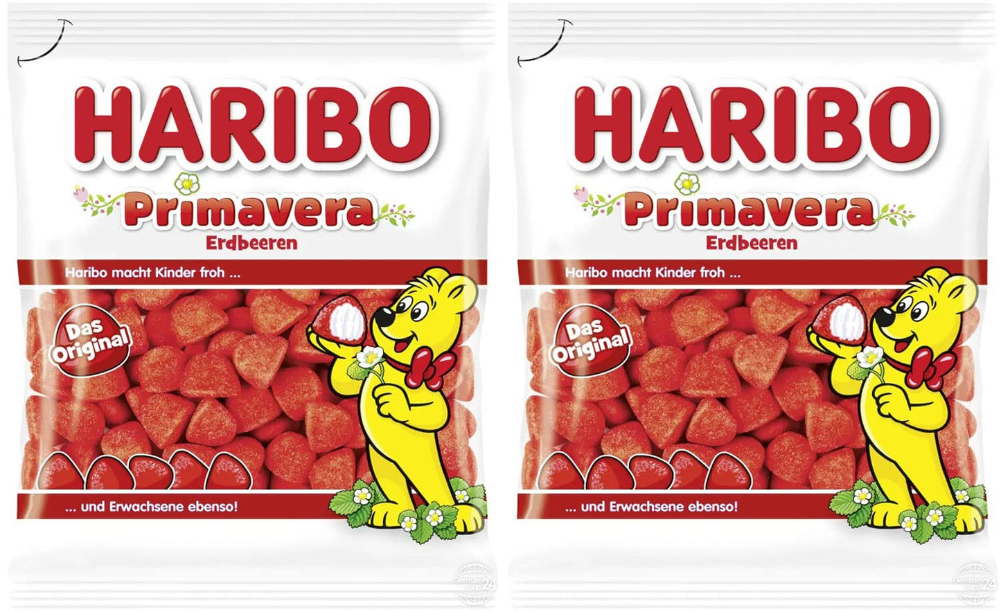 Haribo Primavera Erdbeeren Strawberry Gummy Candy 2Pack 2 x 175g