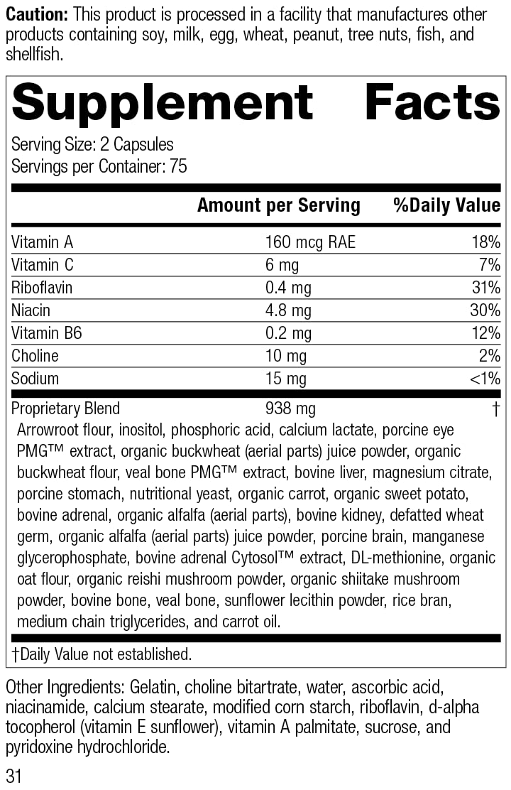 Standard Process Inc. Iplex - Whole Food Vascular Supplement, Eye Health and Eye Support with Shiitake Mushroom, Phosphoric Acid, Rice Bran, Organic Carrot, Arrowroot Flour, Alfalfa - 150 Capsules