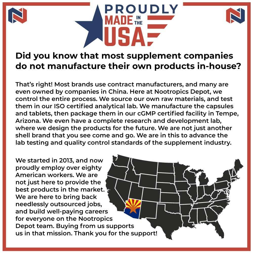 S-Acetyl L-Glutathione Capsules | 100mg | 180 Count | High Bioavailabliity Glutathione | Nootropics Depot