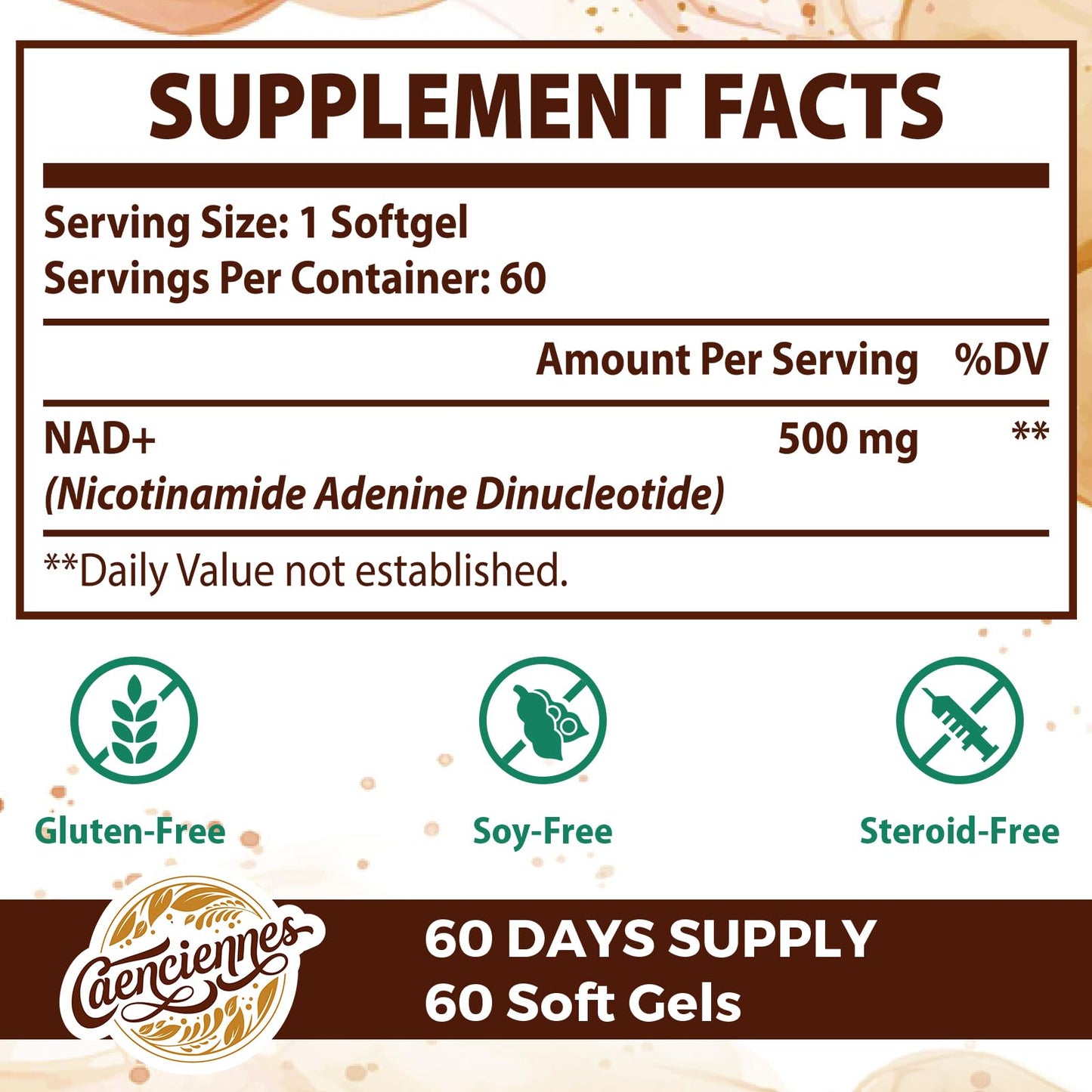 Liposomal NAD+ 500 MG Supplement, True NAD Plus Supplement, Superior Absorption, Boost NAD+ More Efficient Than Nicotinamide Riboside for Cellular Energy, Healthy Aging, 120 Serving