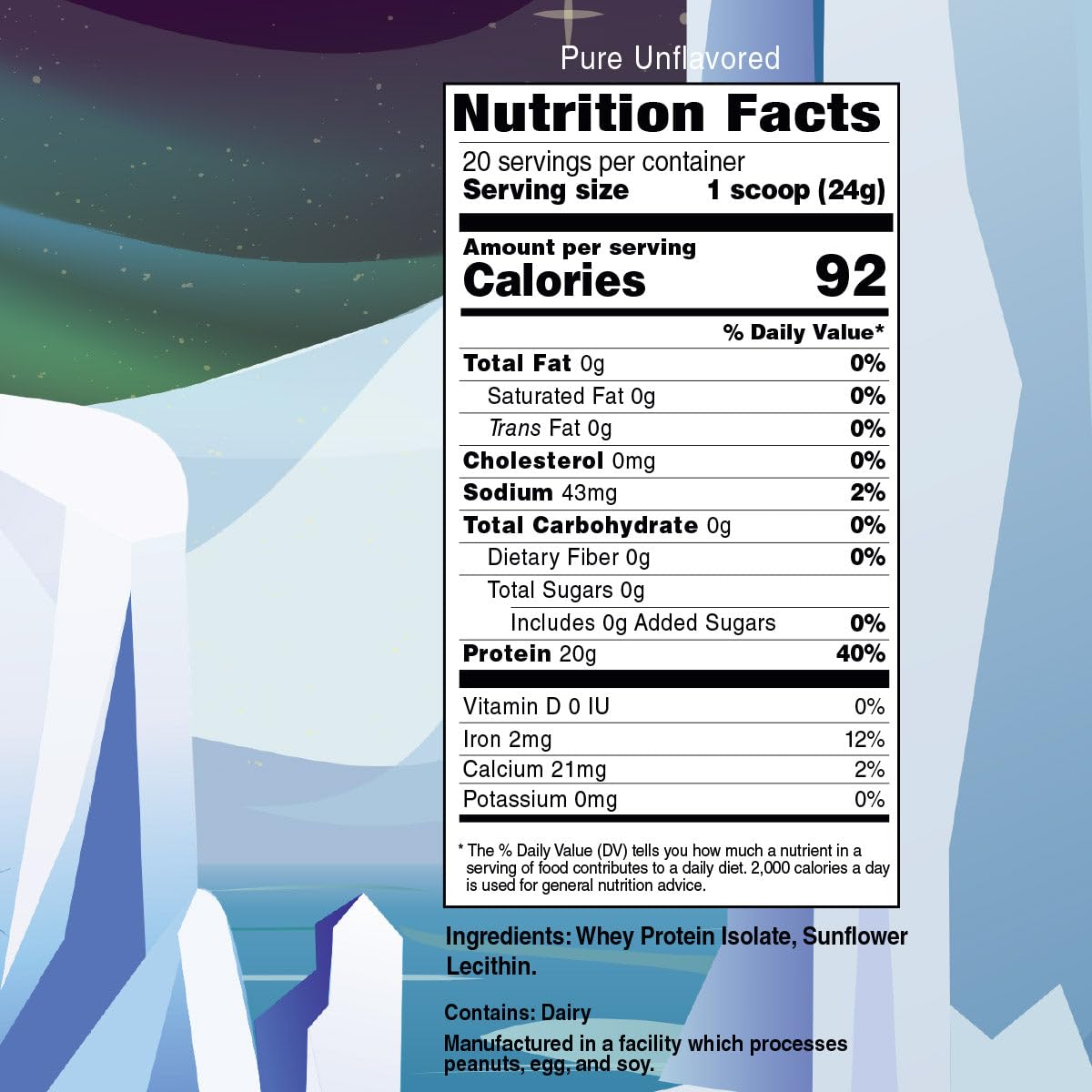 Bariatric Eating Inspire Pure Unflavored 20g Whey Protein Isolate Powder (20 Servings)