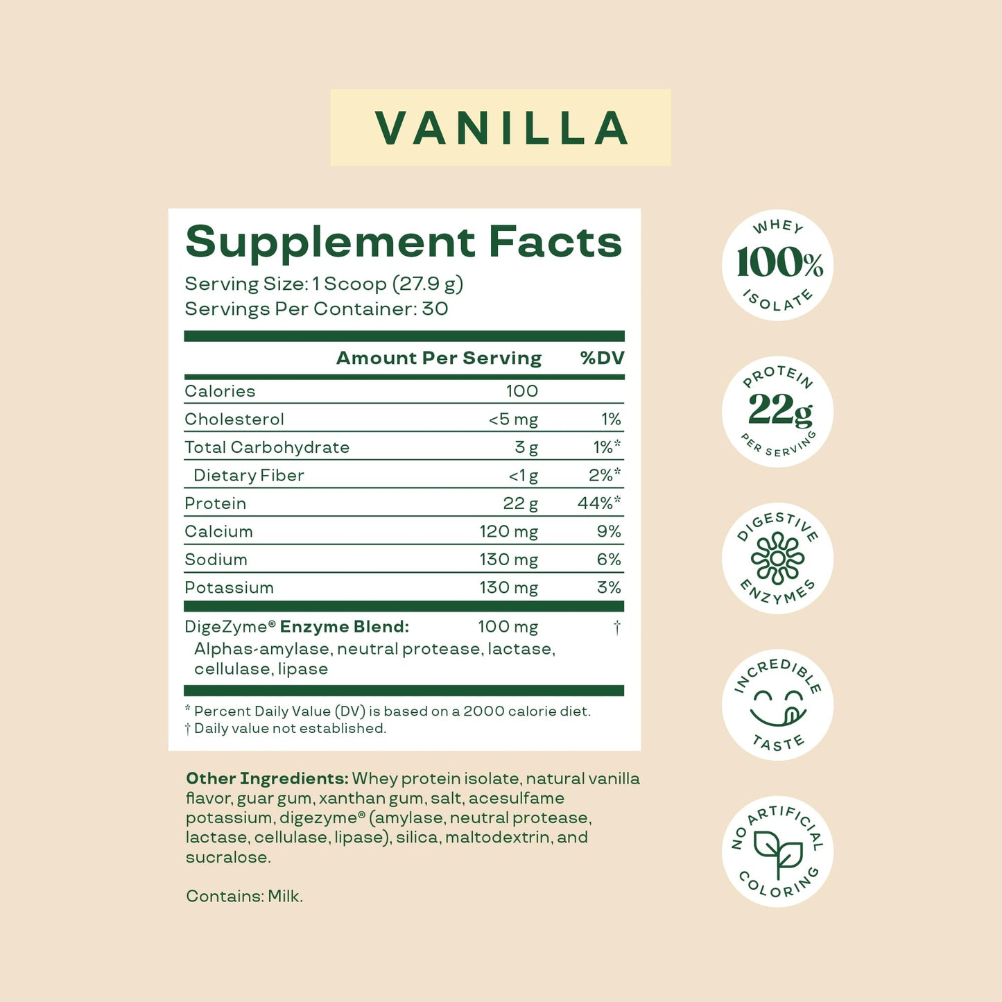 Bloom Nutrition Whey Isolate Protein Powder, Vanilla - Pure Iso Post Workout Recovery Drink Blend, Smoothie Mix with Digestive Enzymes for Gut Health - Low Carb, Keto & Zero Sugar Added