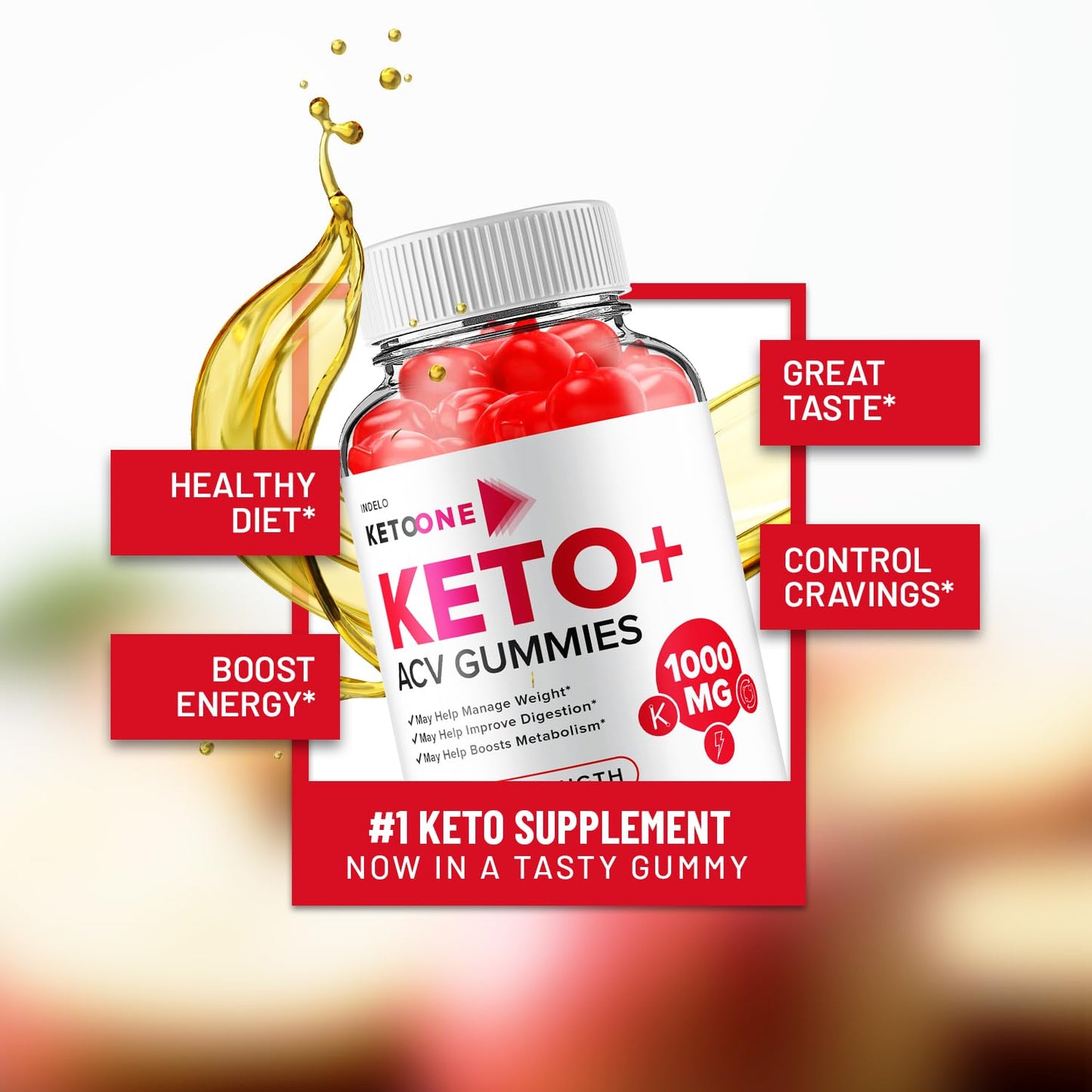 (2 Pack) Keto One Gummies Advanced Loss - ACV Gummies Maximum Strength, Keto One Keto Plus ACV Weight Management Gummies Apple Cider Vinegar, Keto One Gummies Reviews B12 Keto+ACV (120 Gummies)