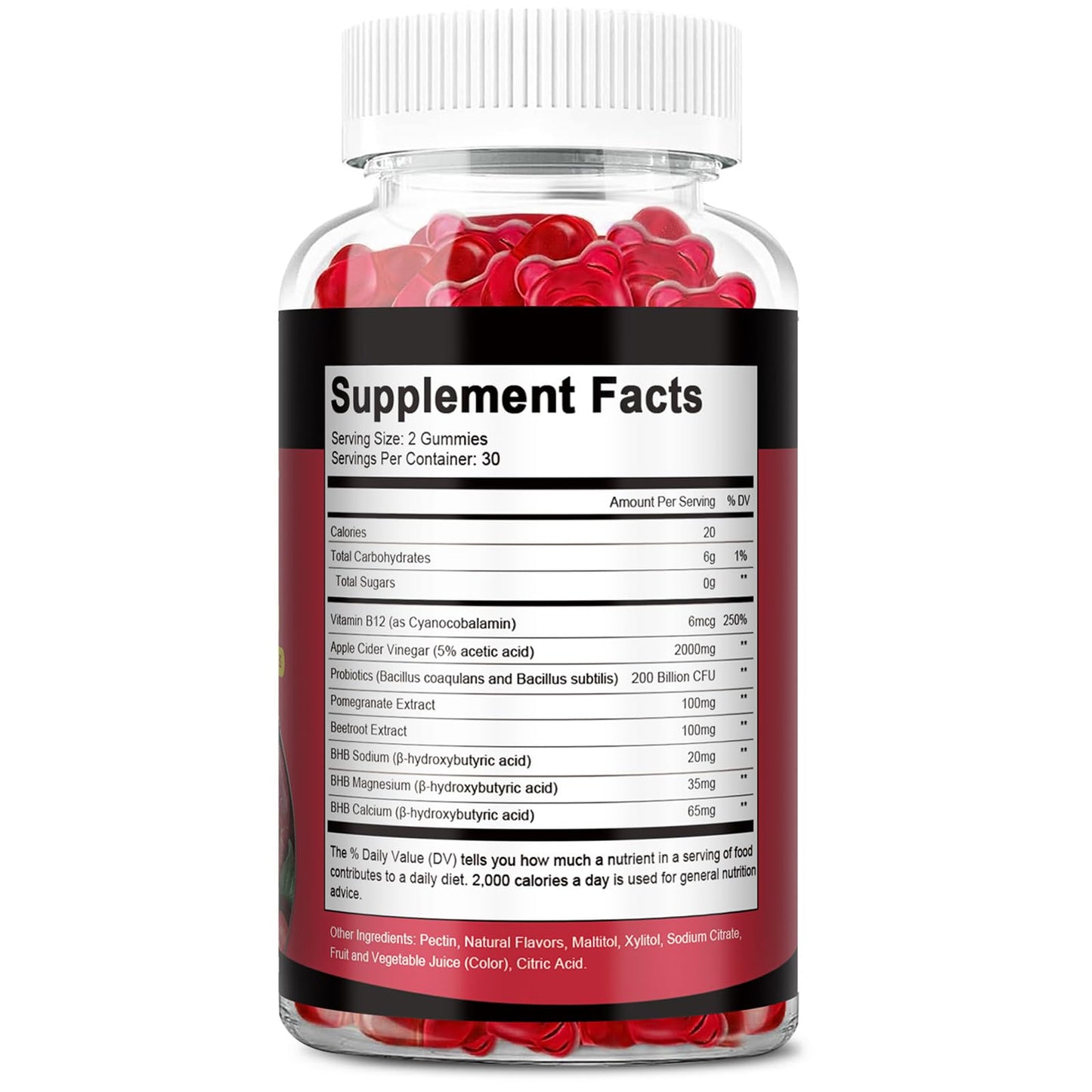 Totaria Keto Supplements Sugar Free 2000mg Apple Cider Vinegar Gummies Keto ACV Gummies