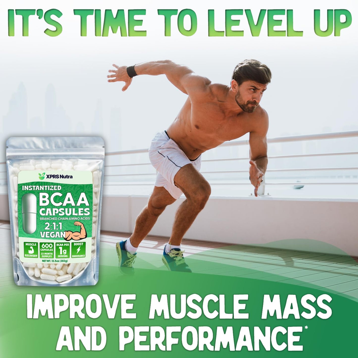 BCAA Amino Acids Capsules - Premium BCAAS Amino Acids Supplement - BCAA Pills - BCAAS Amino Acids Capsules - Branched Chain Amino Acids Nutritional Supplements - BCAA Capsules Nutrition 6 Month Supply