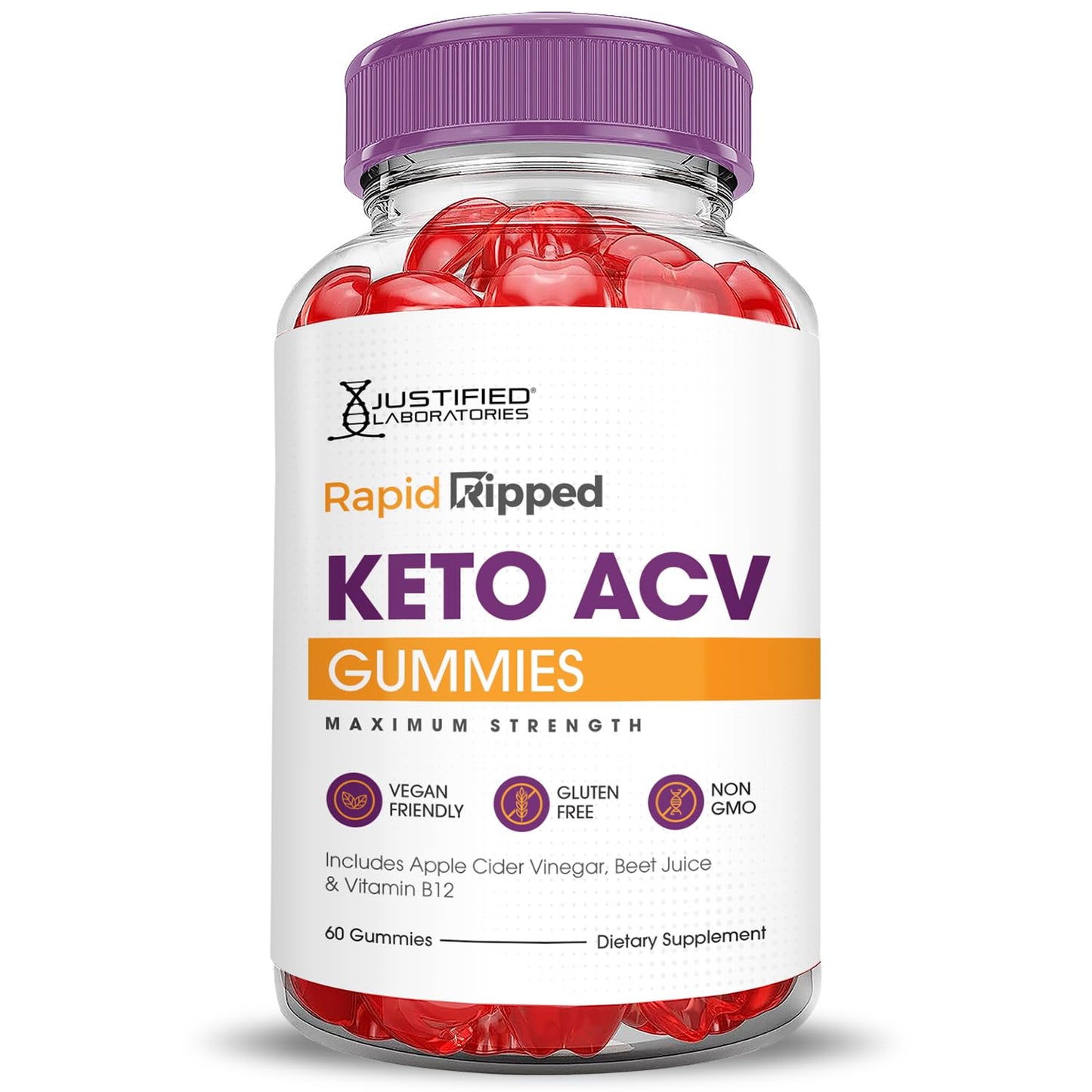 (2 Pack) Rapid Ripped Keto ACV Gummies Advanced Formula 1000MG Rapidripped Keto Gummies Apple Cider Vinegar Formulated with Pomegranate Beet Juice Powder B12 Vegan Non GMO 120 Gummys